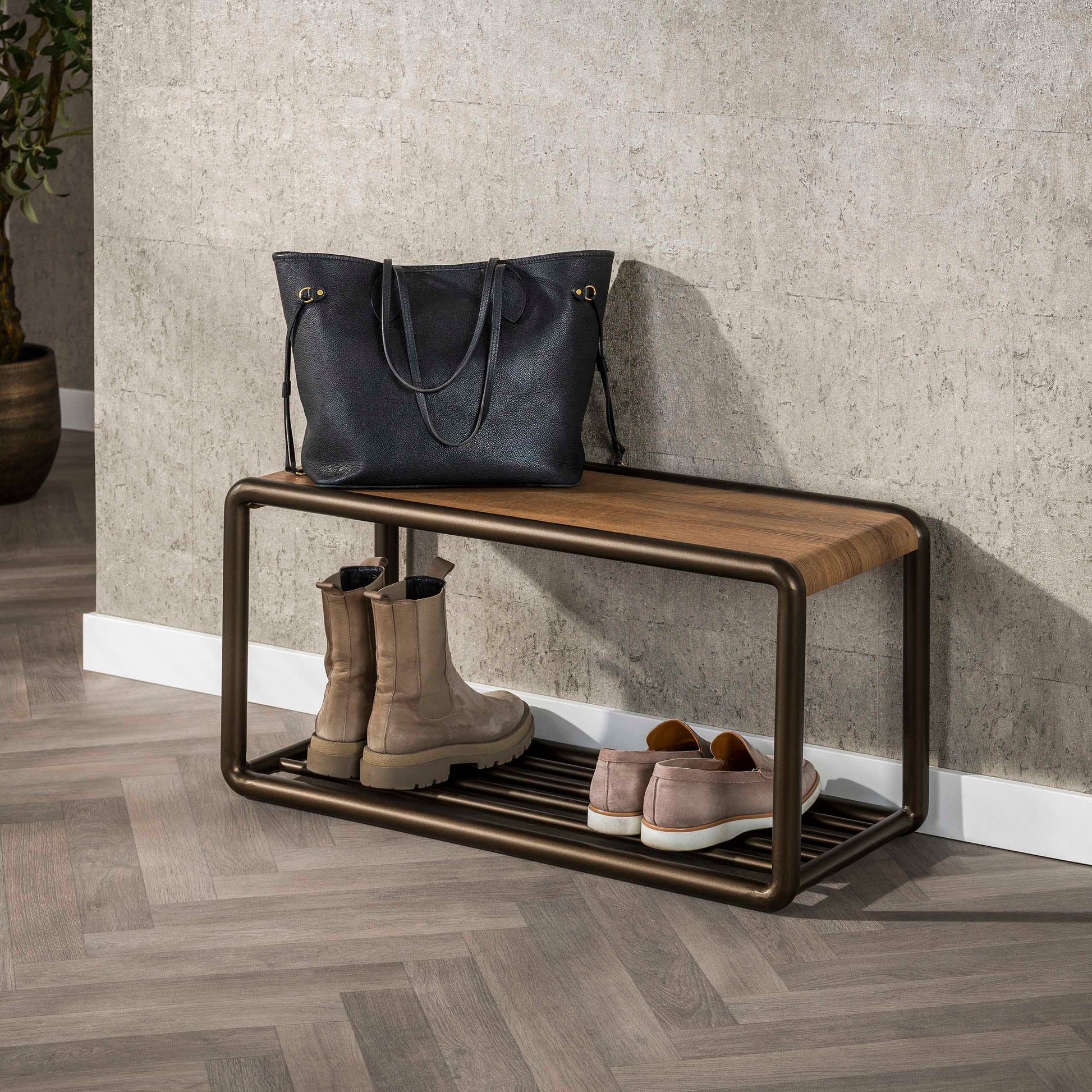 Schoenenbank Luno / Drift brown – afbeelding 1