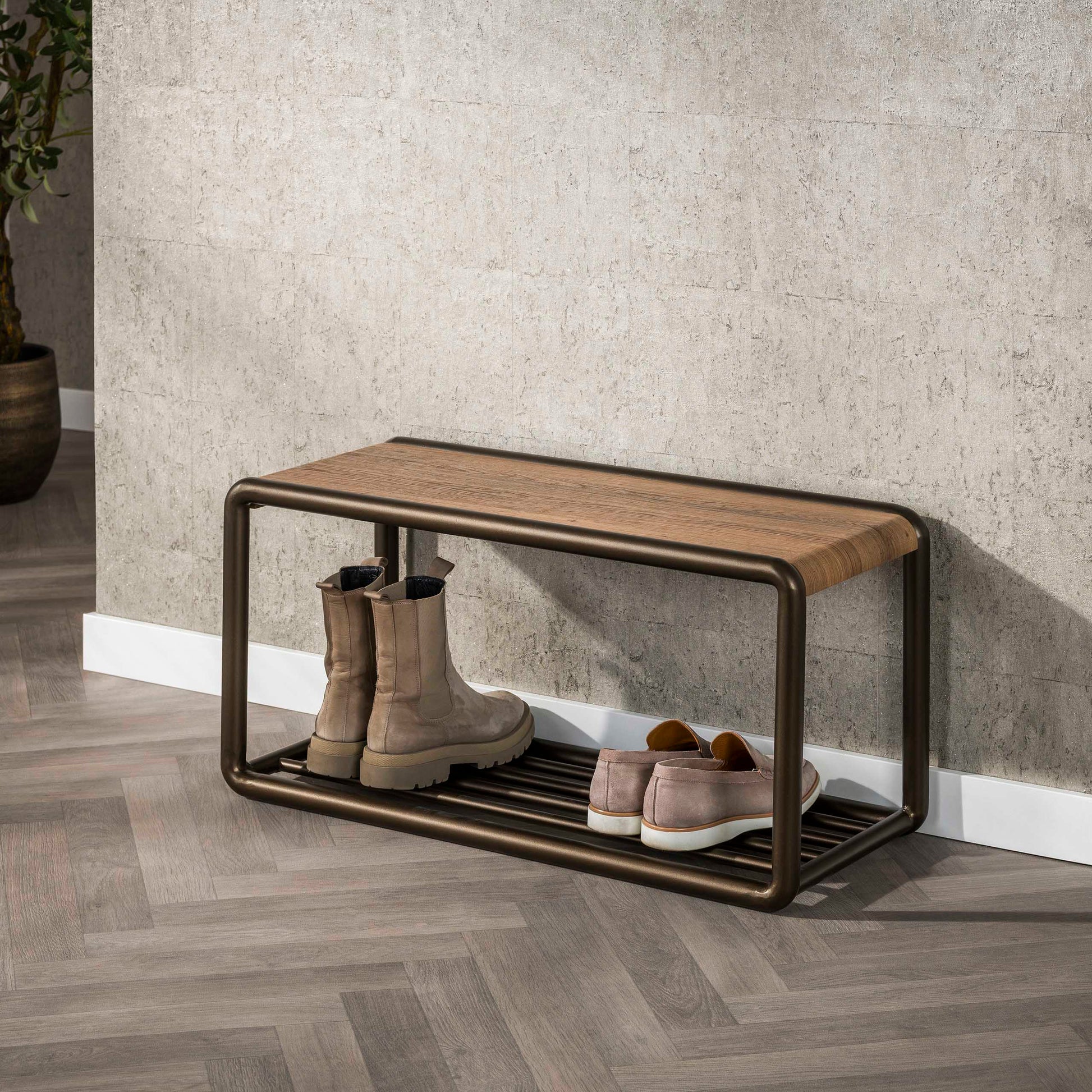 Schoenenbank Luno / Drift brown – afbeelding 2