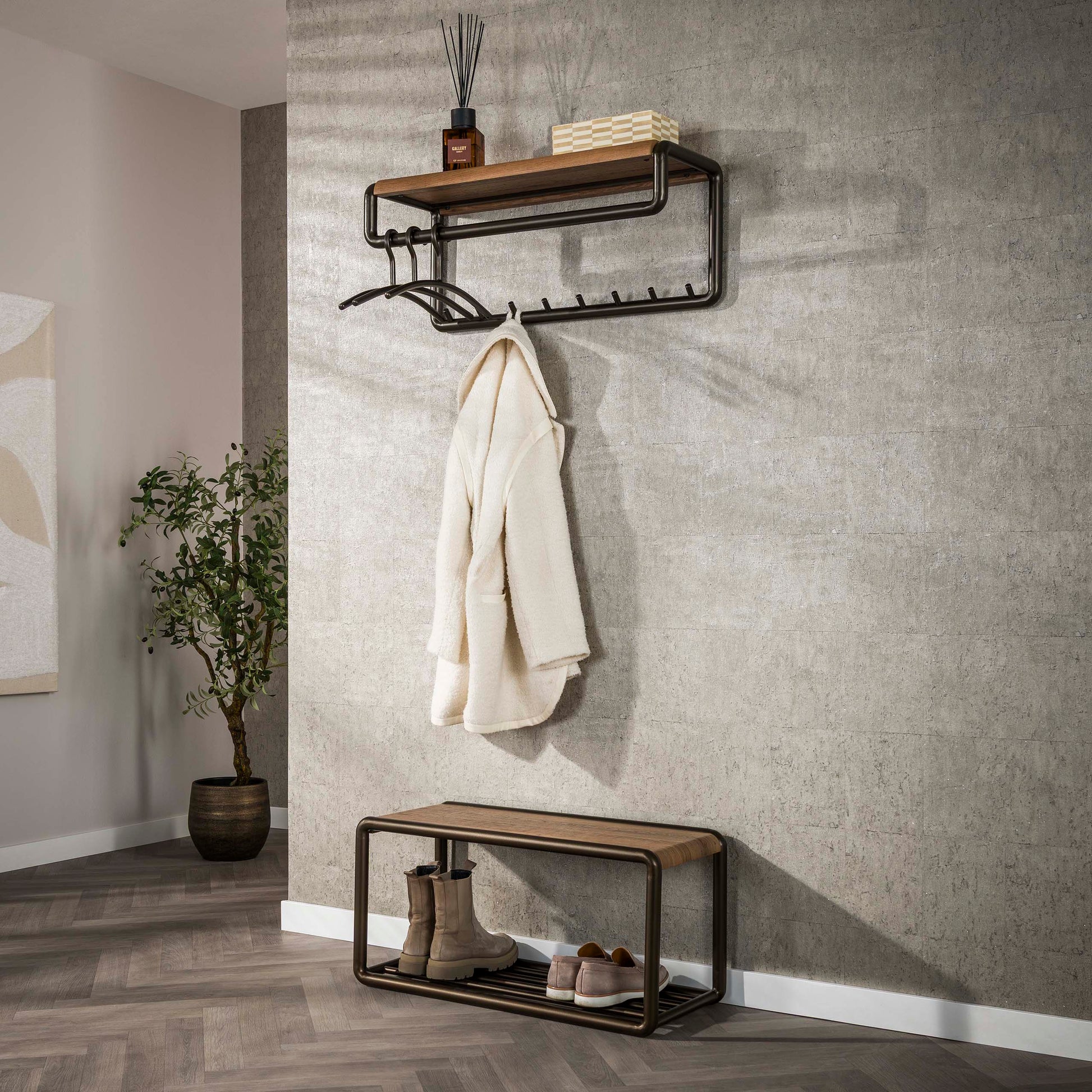 Schoenenbank Luno / Drift brown – afbeelding 4