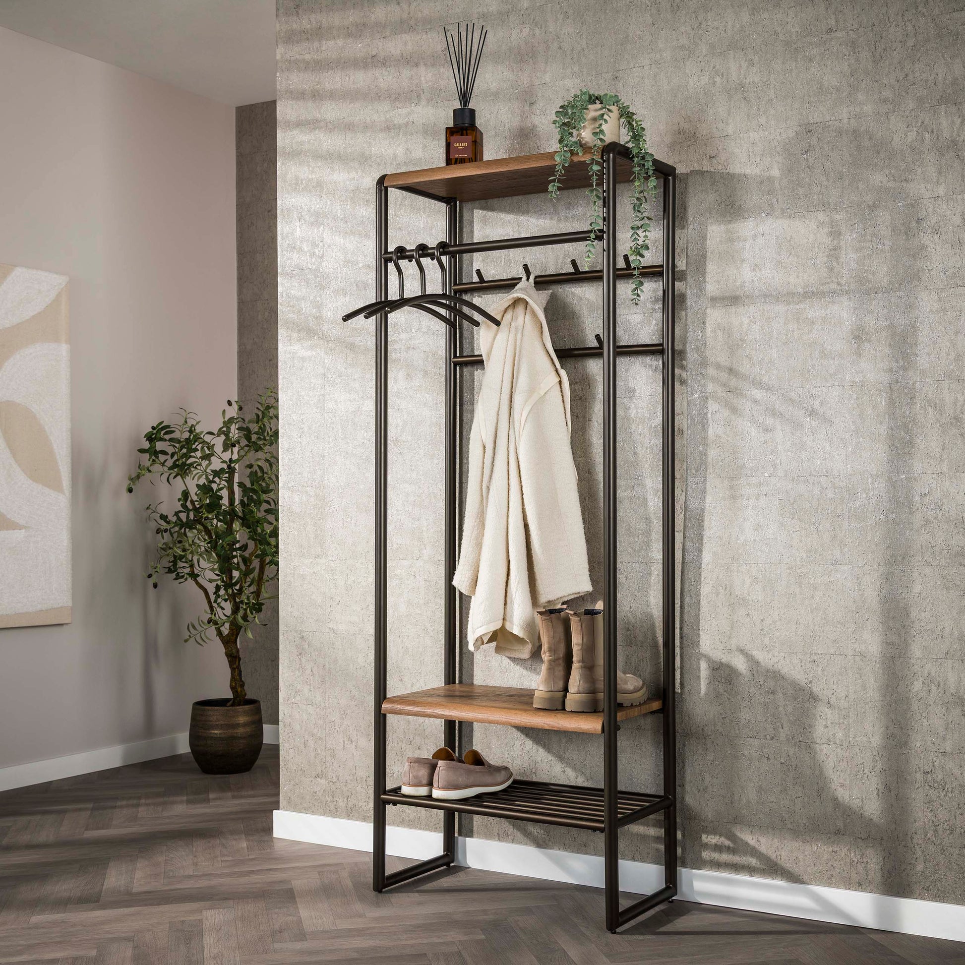 Garderobemeubel Luno 70cm / Drift brown – afbeelding 1