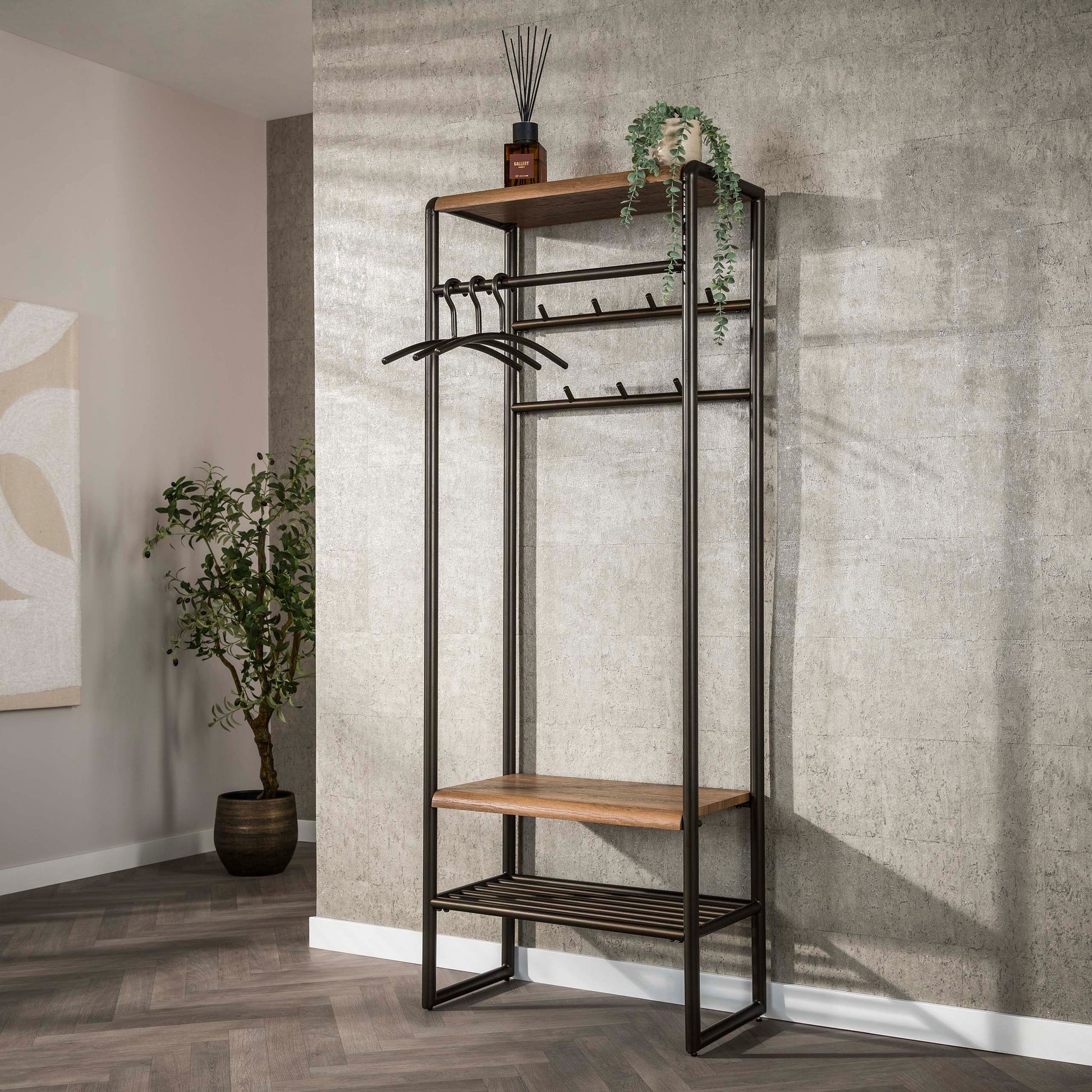 Garderobemeubel Luno 70cm / Drift brown – afbeelding 2
