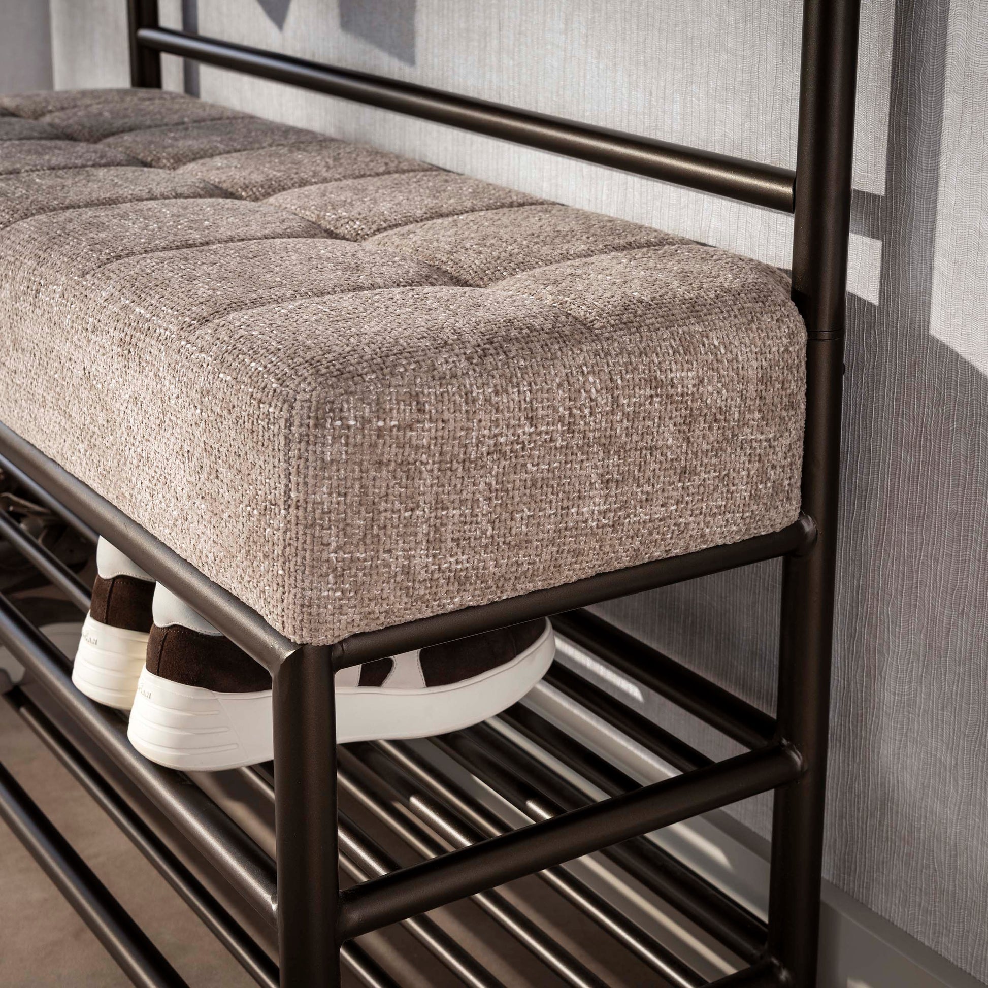 Garderobebank Luno 100cm / Drift brown – afbeelding 2