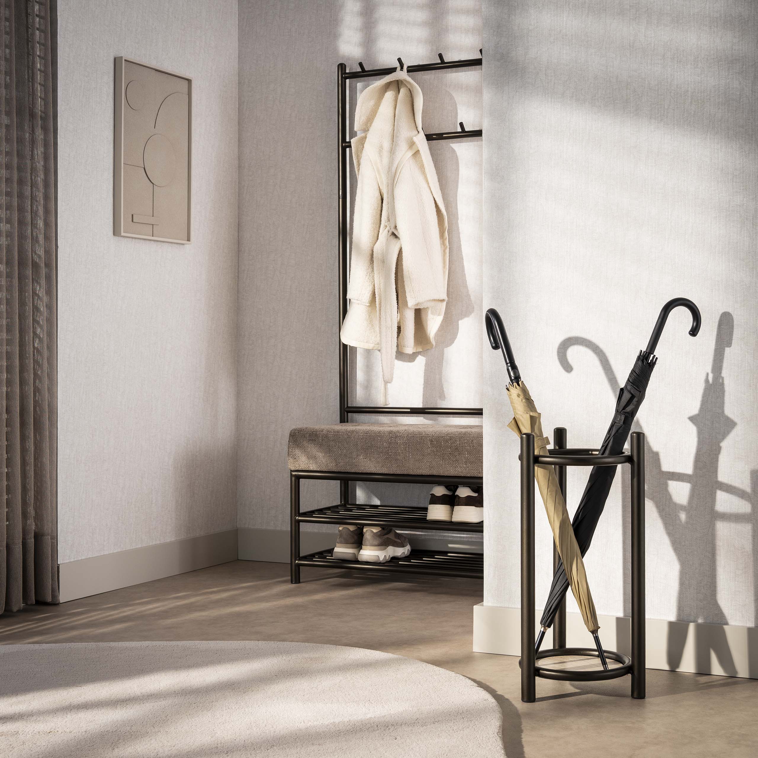 Paraplubak Luno rond / Drift brown – afbeelding 1