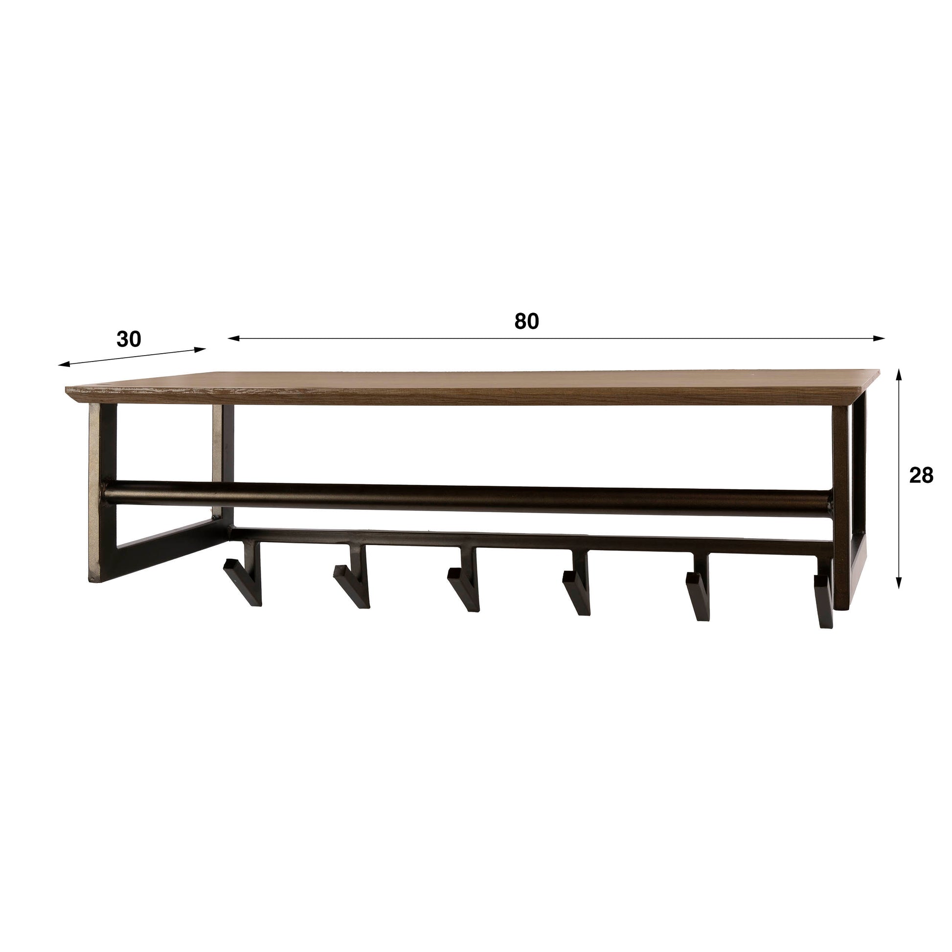 Kapstok Bruno 6 haken / Drift brown – afbeelding 4