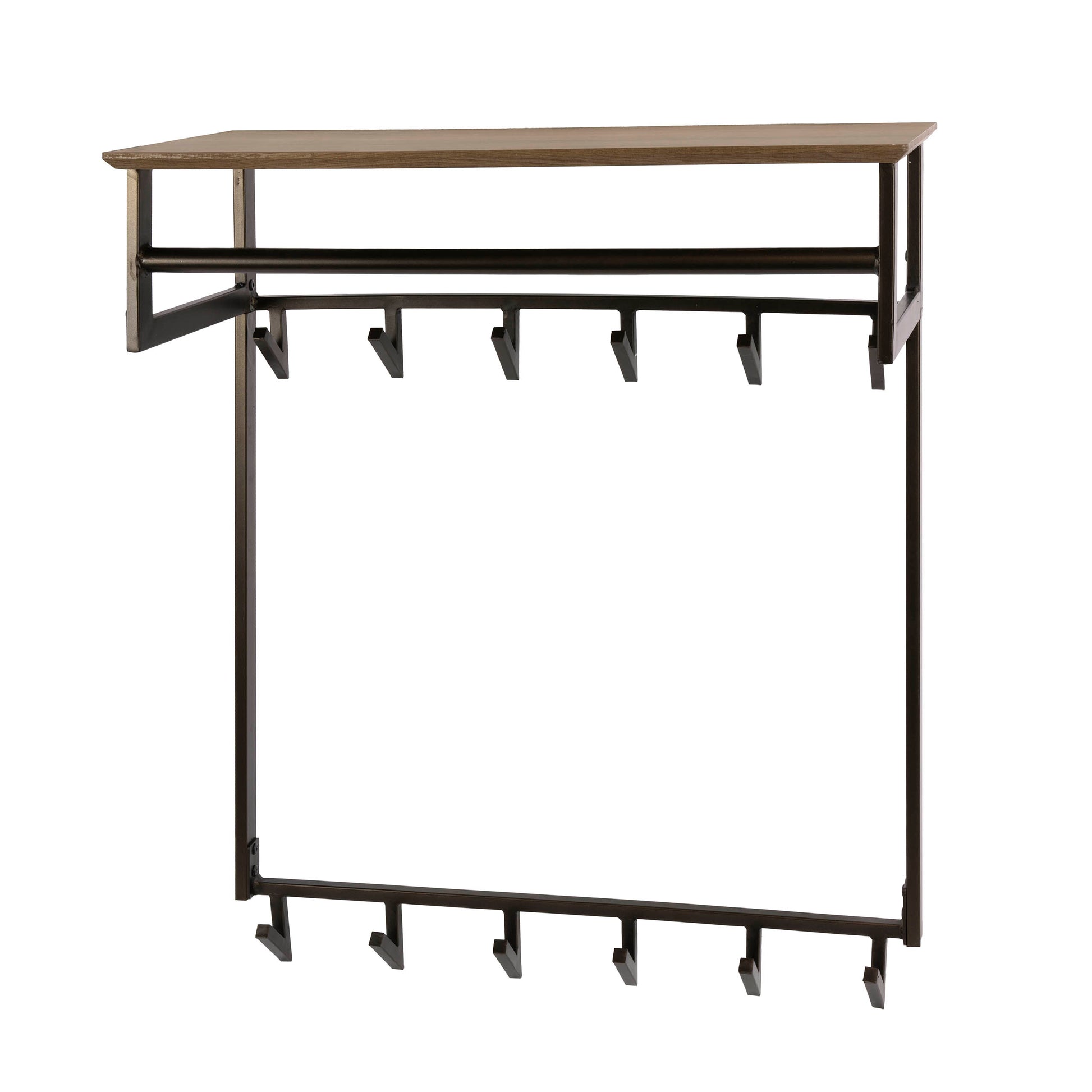 Kapstok Bruno hoog 2x6 haken / Drift brown – afbeelding 2