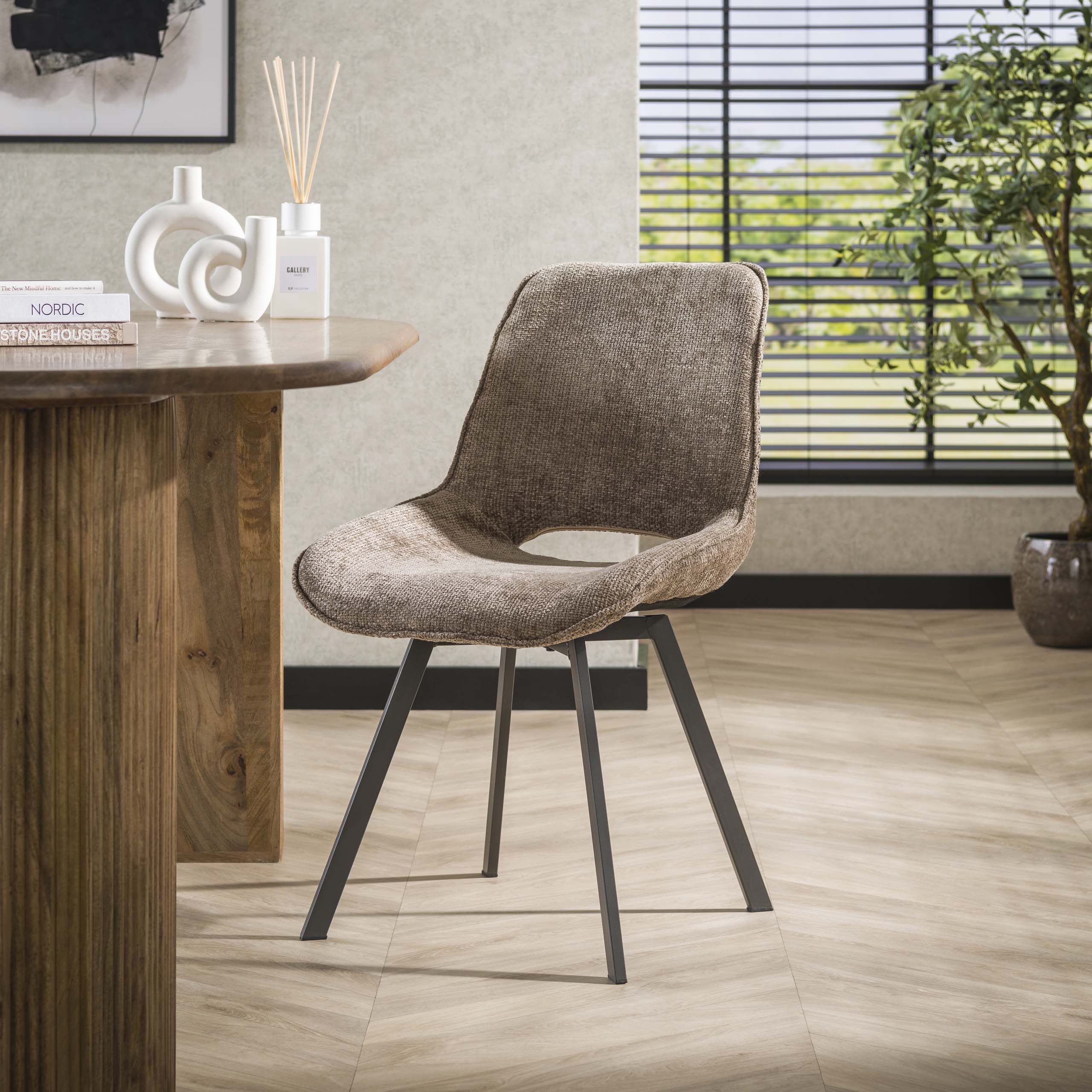 Stoel Swivel draaibaar verpakt per 4 / Hoven champagne – afbeelding 1