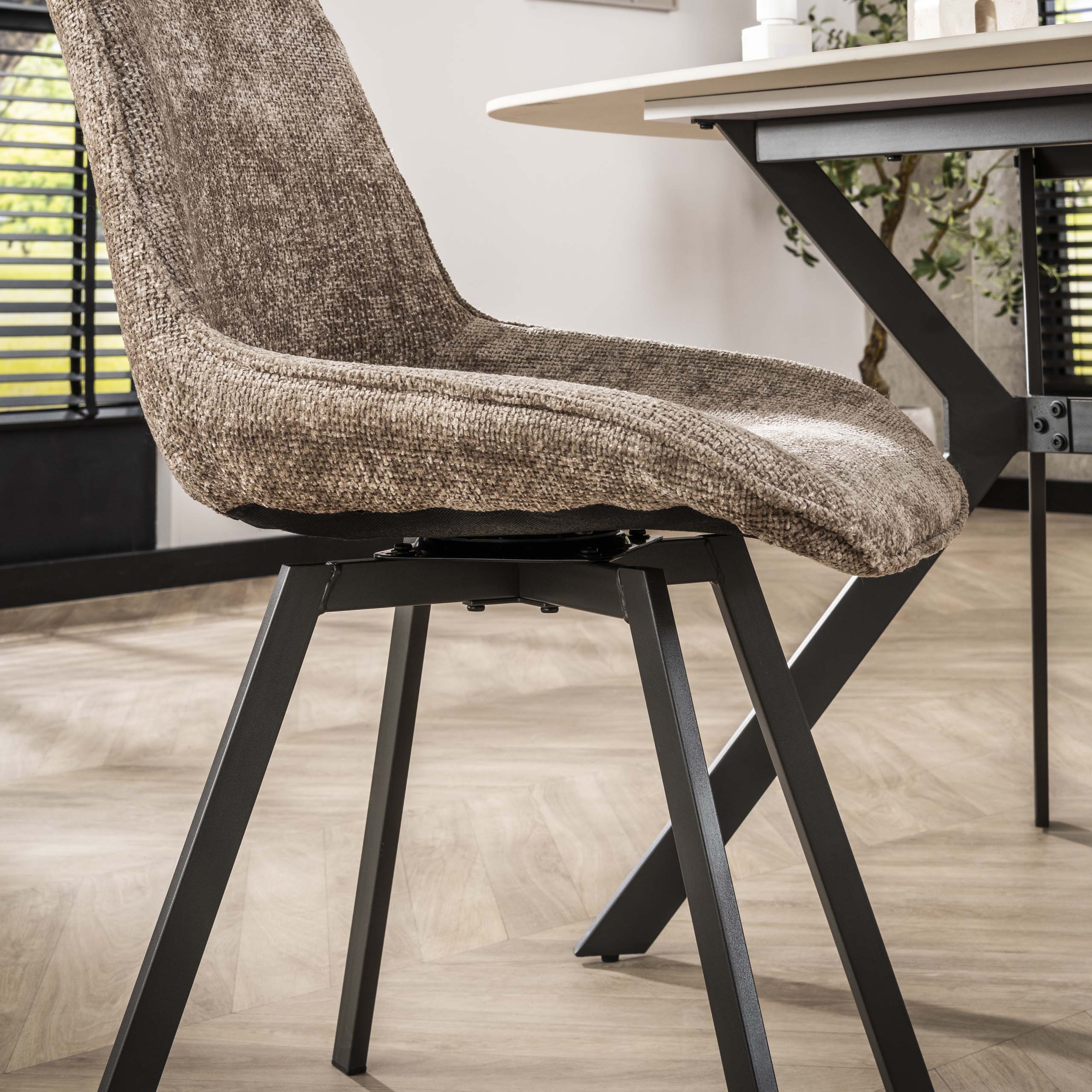 Stoel Swivel draaibaar verpakt per 4 / Hoven champagne – afbeelding 3