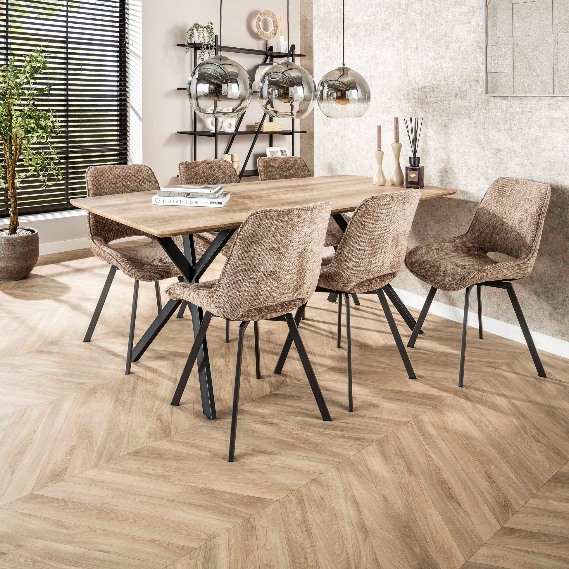 Stoel Swivel draaibaar verpakt per 4 / Hoven champagne – afbeelding 5