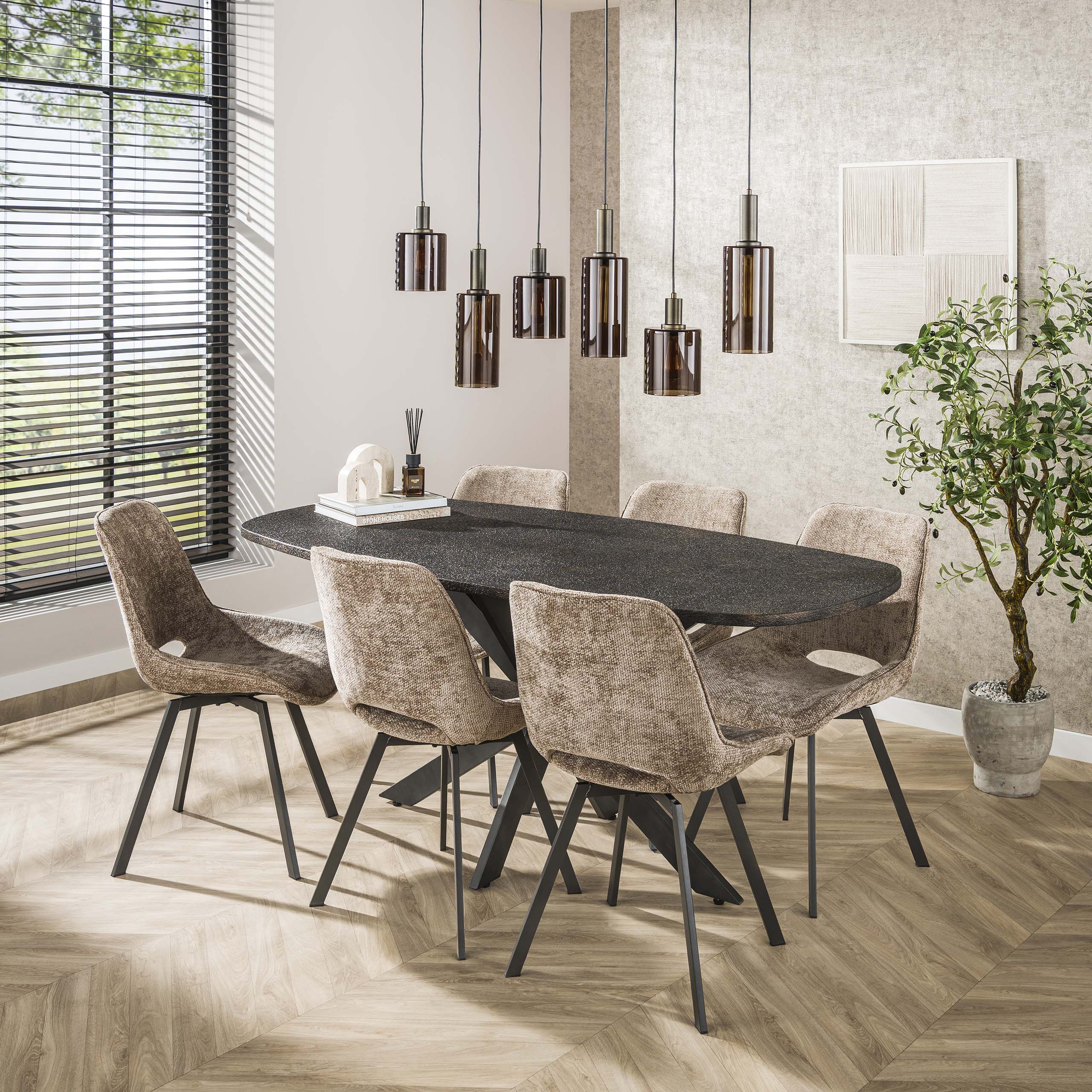 Stoel Swivel draaibaar verpakt per 4 / Hoven champagne – afbeelding 6