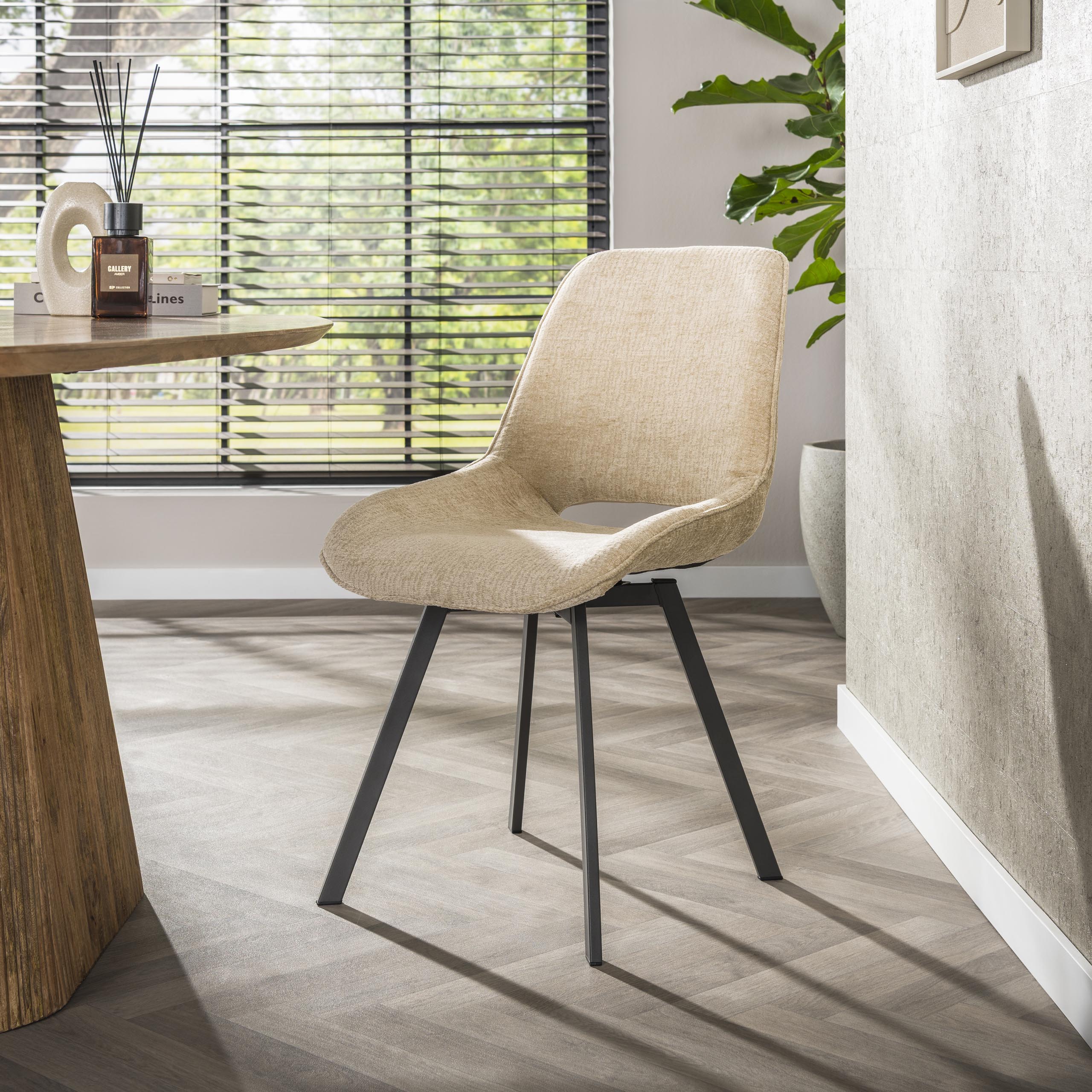 Stoel Swivel draaibaar verpakt per 4 / Jaroq zand – afbeelding 1