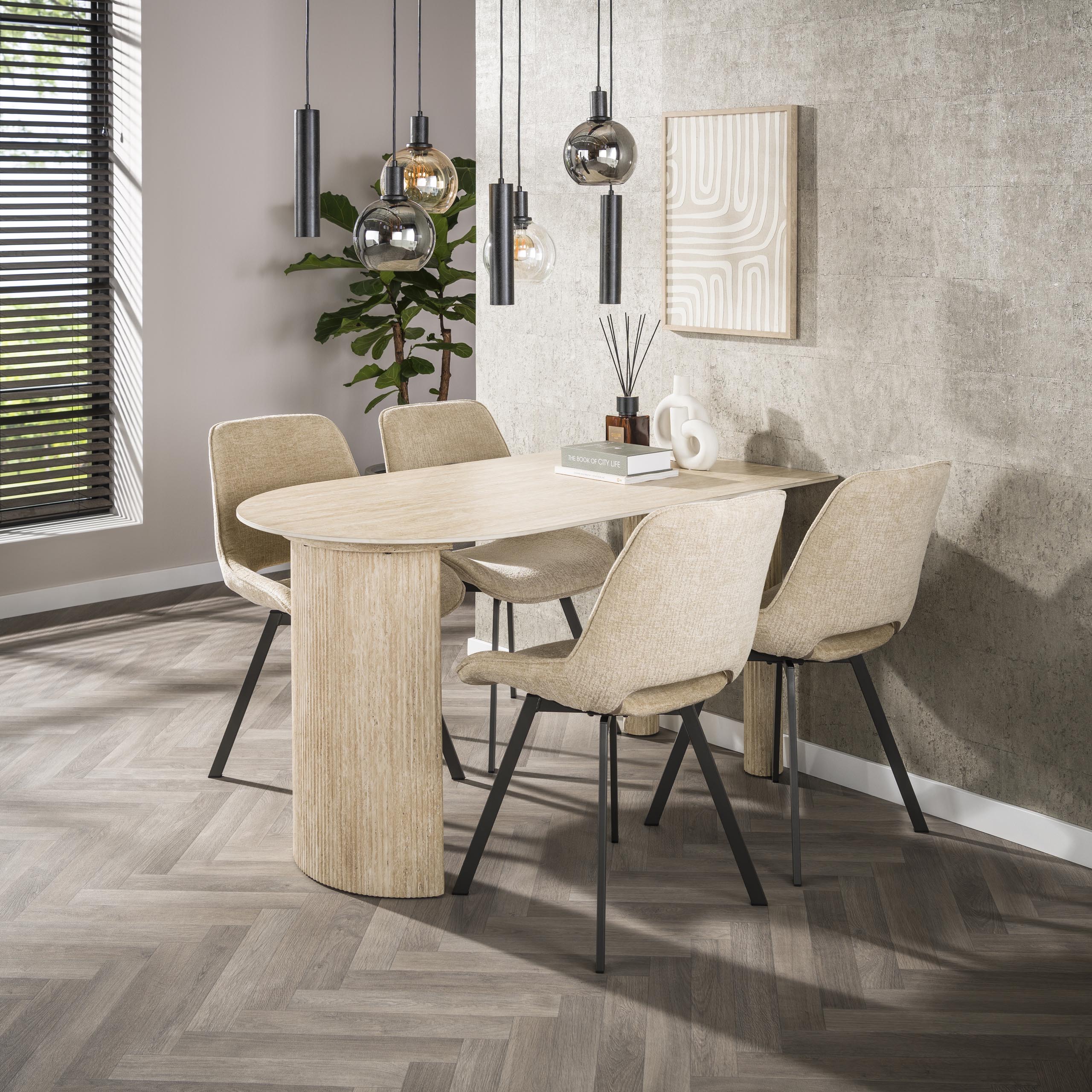 Stoel Swivel draaibaar verpakt per 4 / Jaroq zand – afbeelding 3