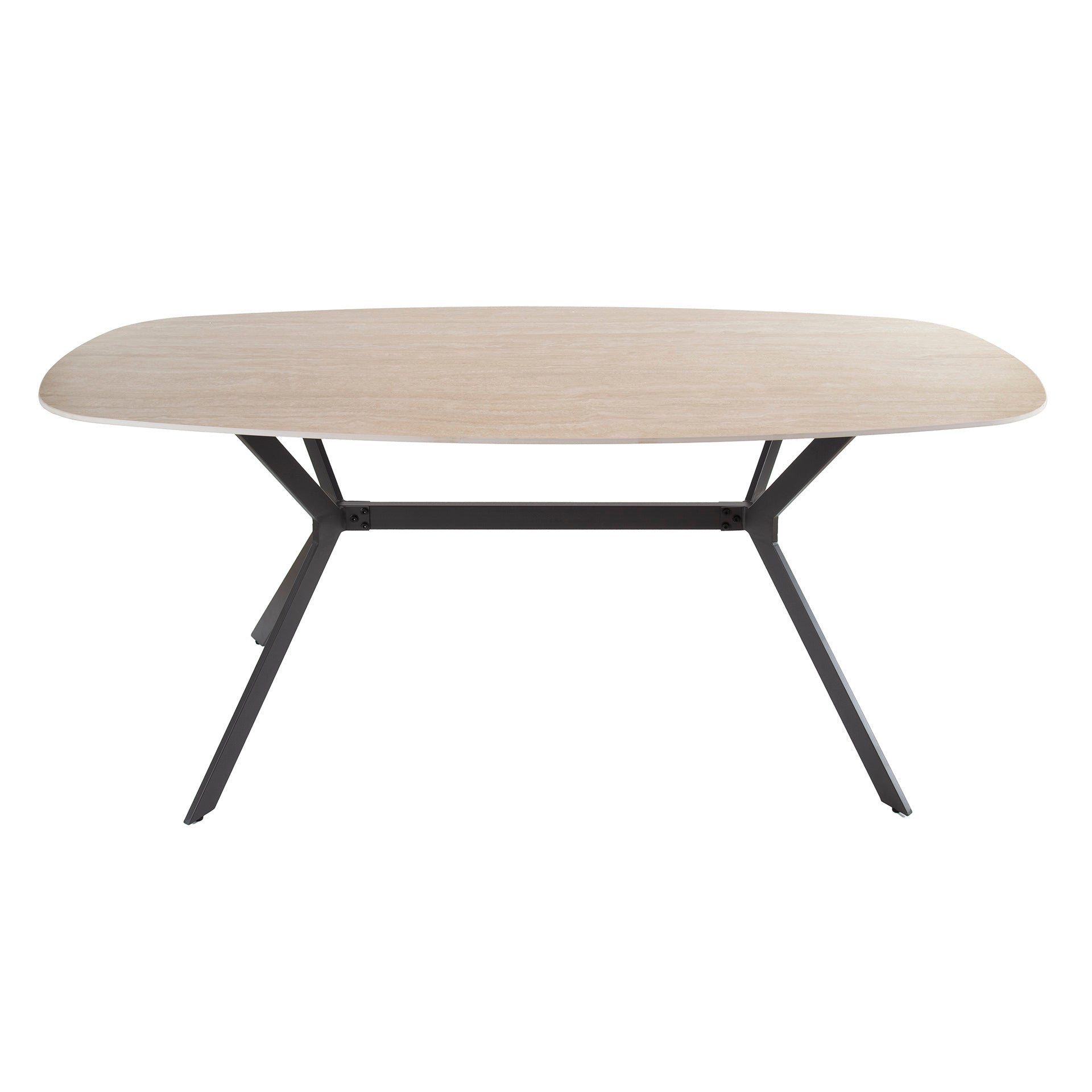 Eettafel Romano deens ovaal 180cm / Keramiek travertin – afbeelding 5