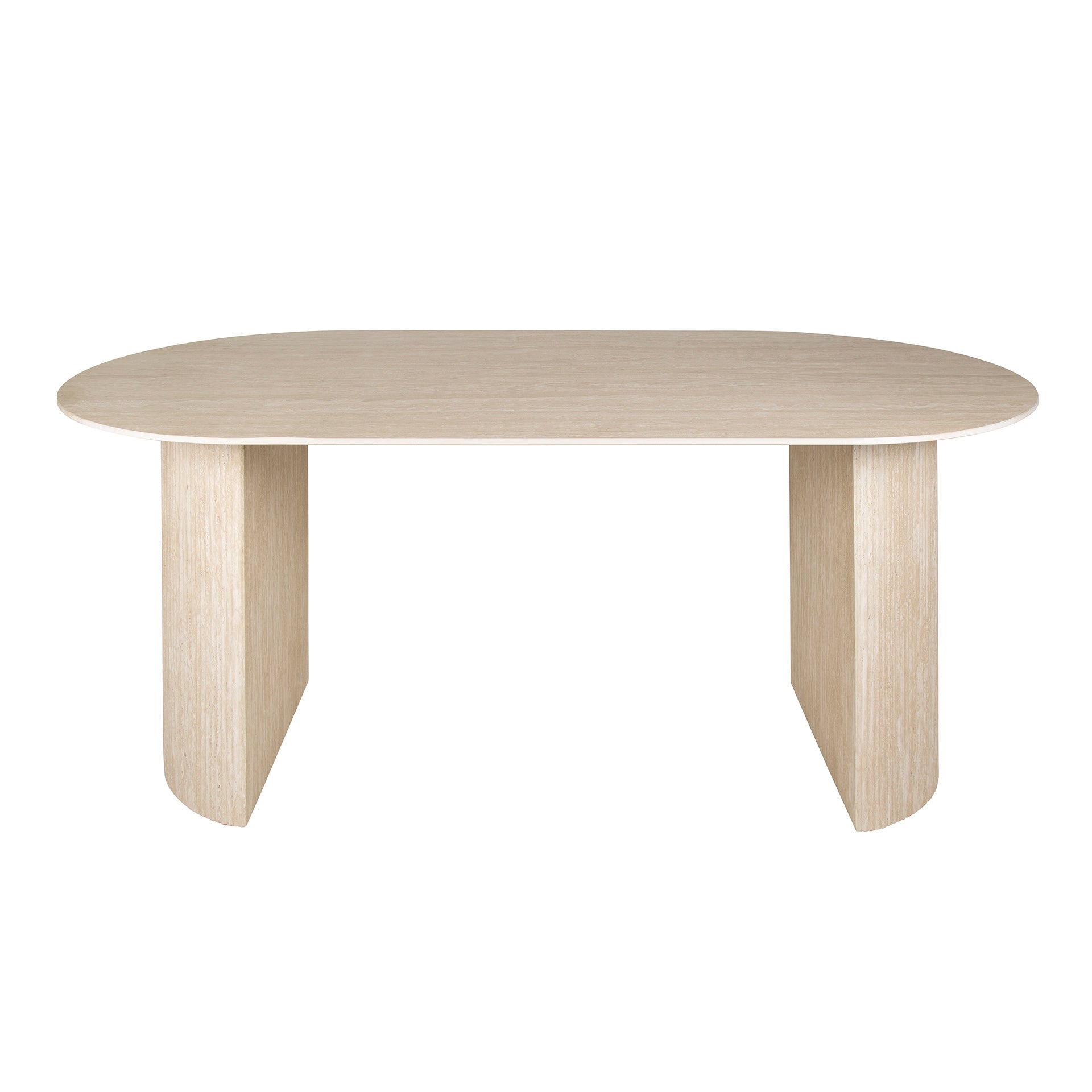 Eettafel Romano Arch plat ovaal 180cm / Keramiek travertin – afbeelding 7