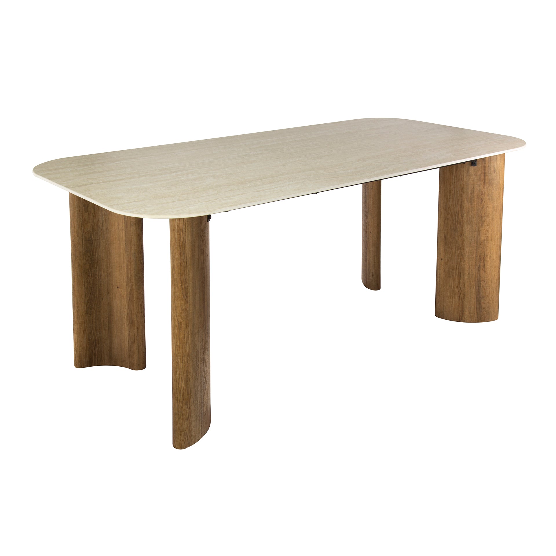 Eettafel Romano Curvo 180cm / 3D keramiek travertin – afbeelding 6