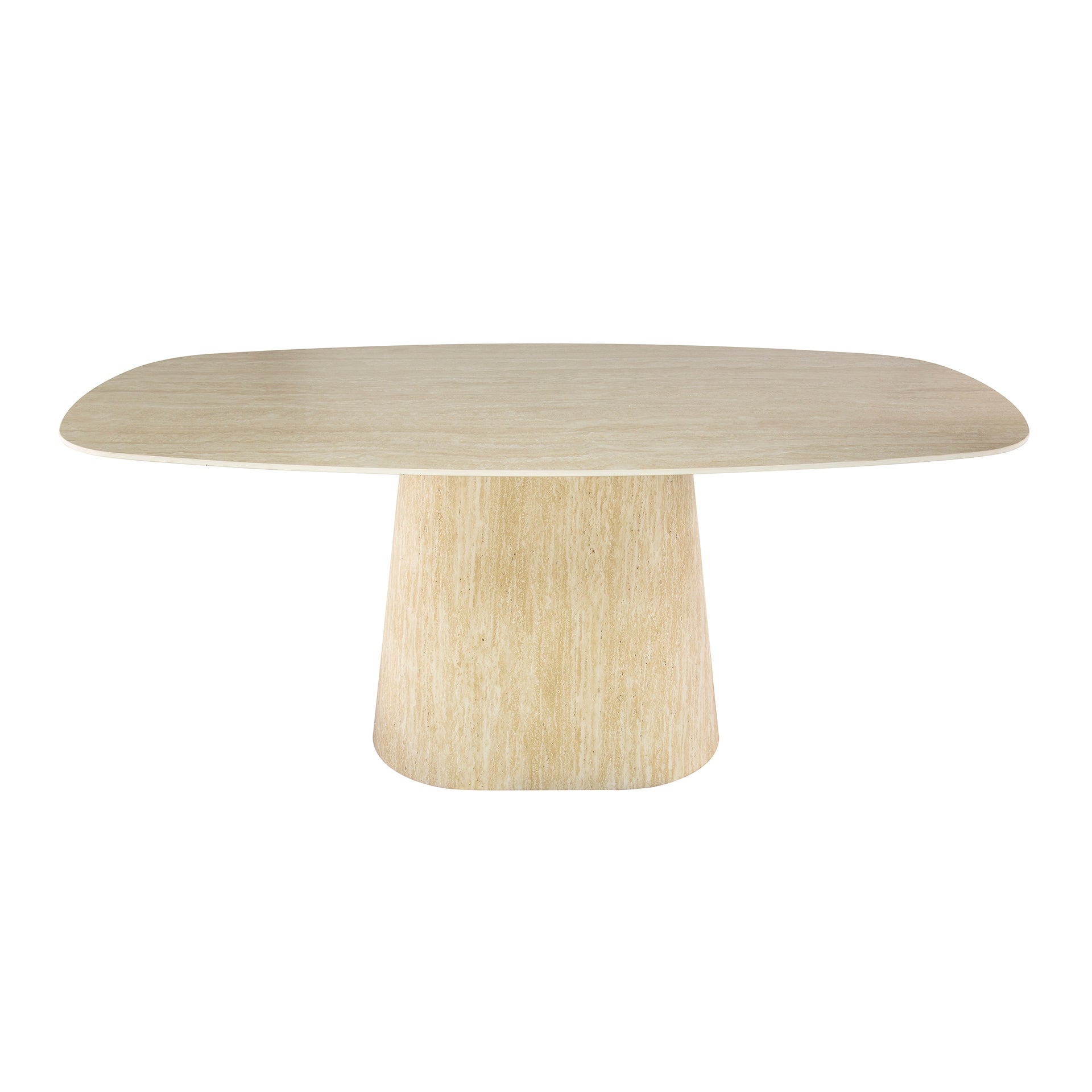 Eettafel Centro deens ovaal 180cm / 3D keramiek travertin – afbeelding 4