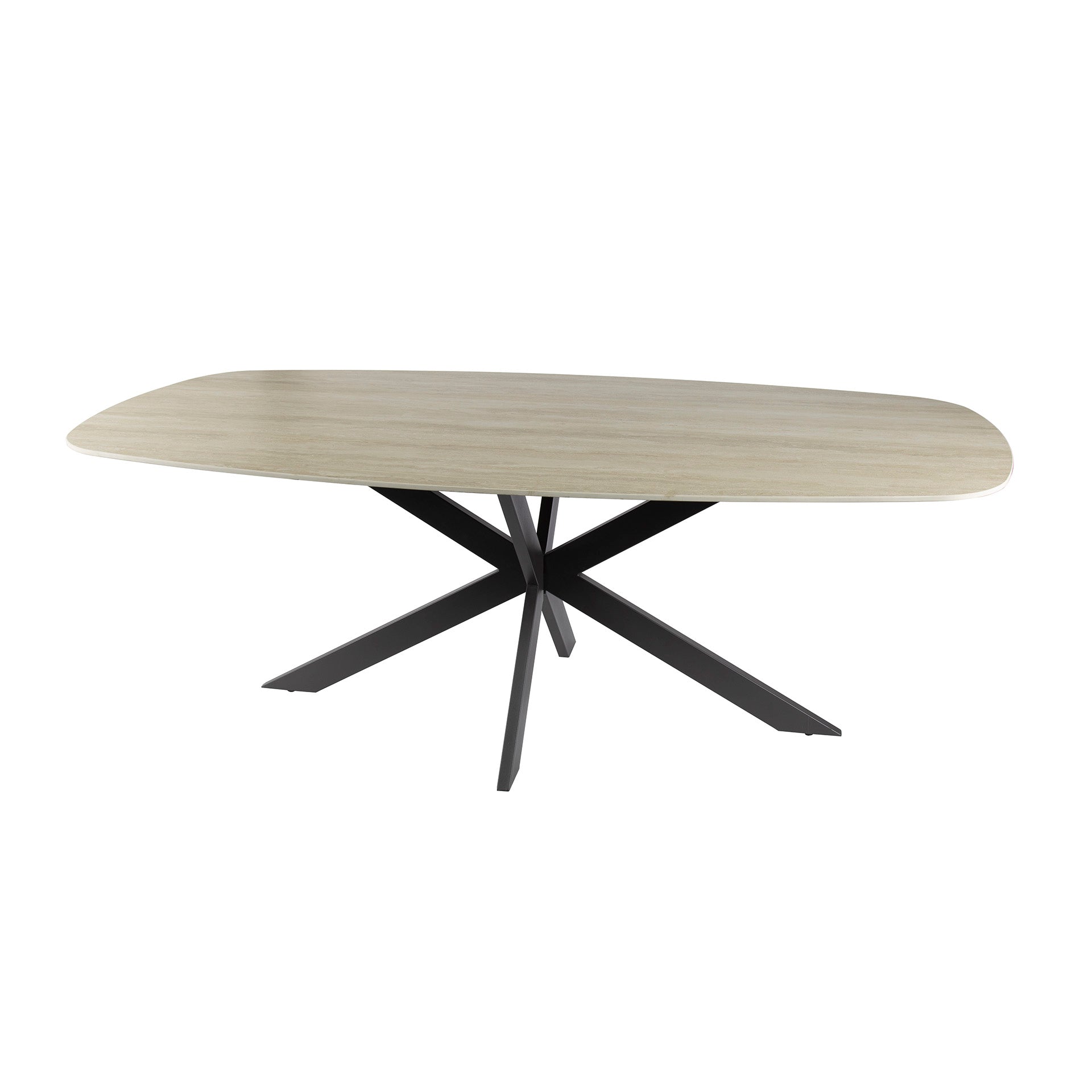 Eettafel Romano Cross deens ovaal 215cm / 3D keramiek travertin – afbeelding 8