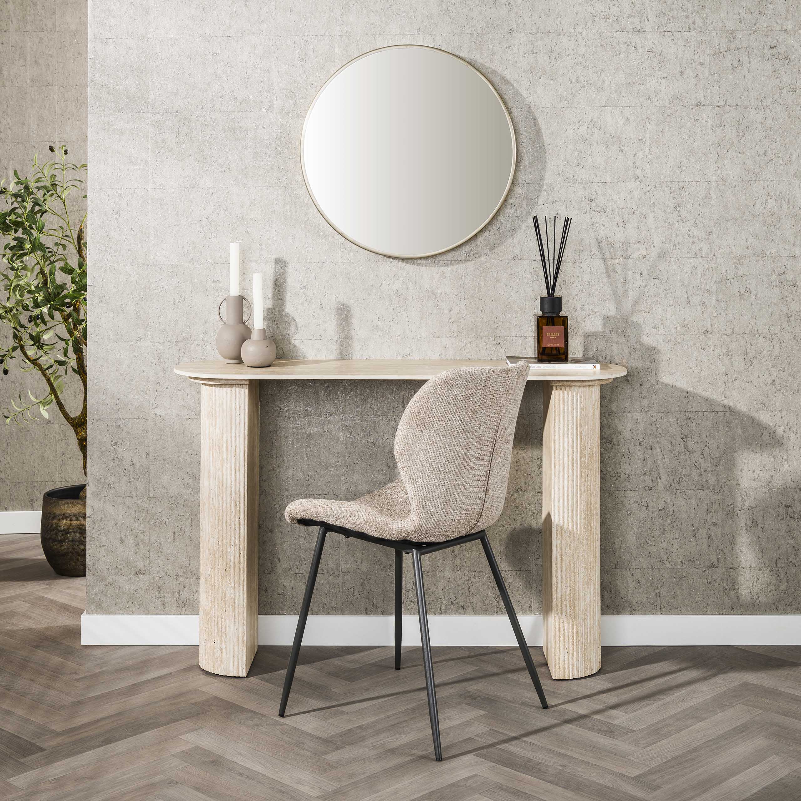 Hal/-kaptafel Romano Arch / Keramiek travertin – afbeelding 1