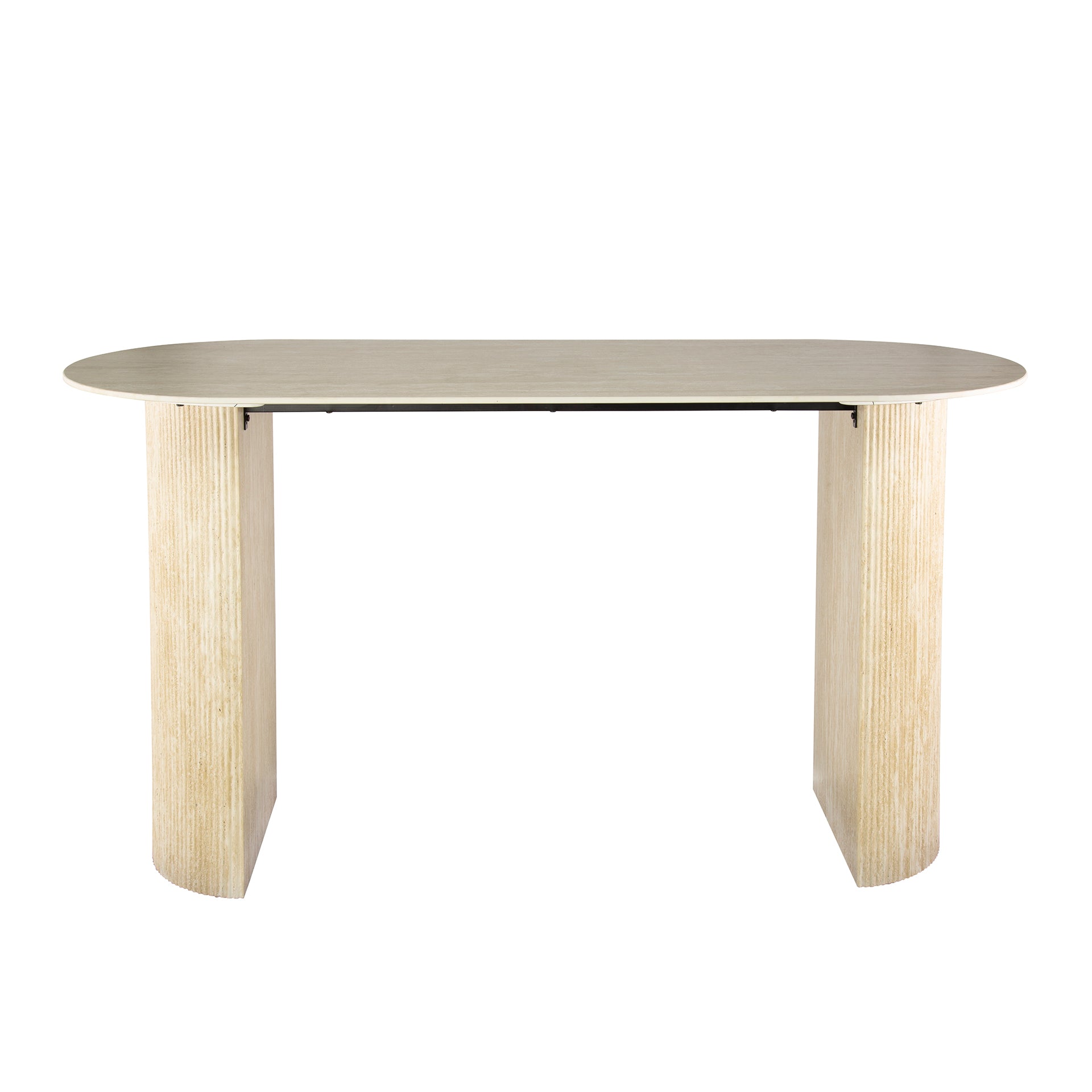 Bartafel Romano Arch plat ovaal 180cm / Keramiek travertin – afbeelding 3