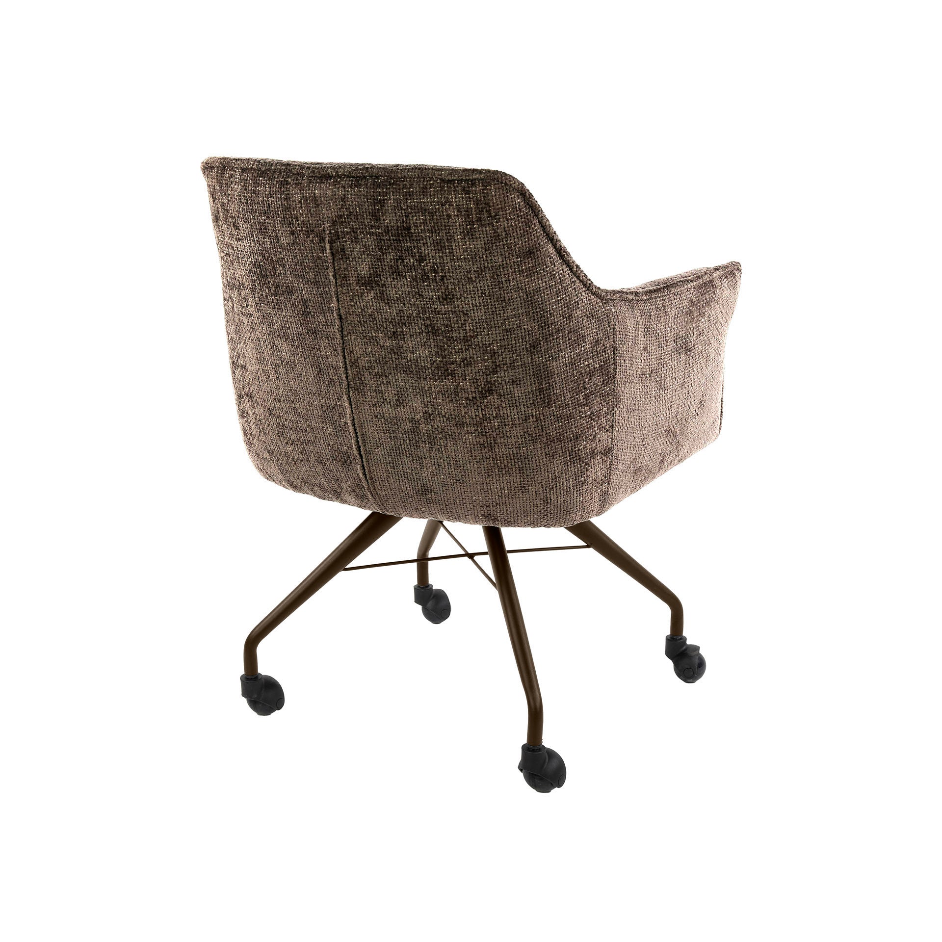 Armstoel Raster wieltjes verpakt per 2 / Hoven taupe-bruin – afbeelding 7