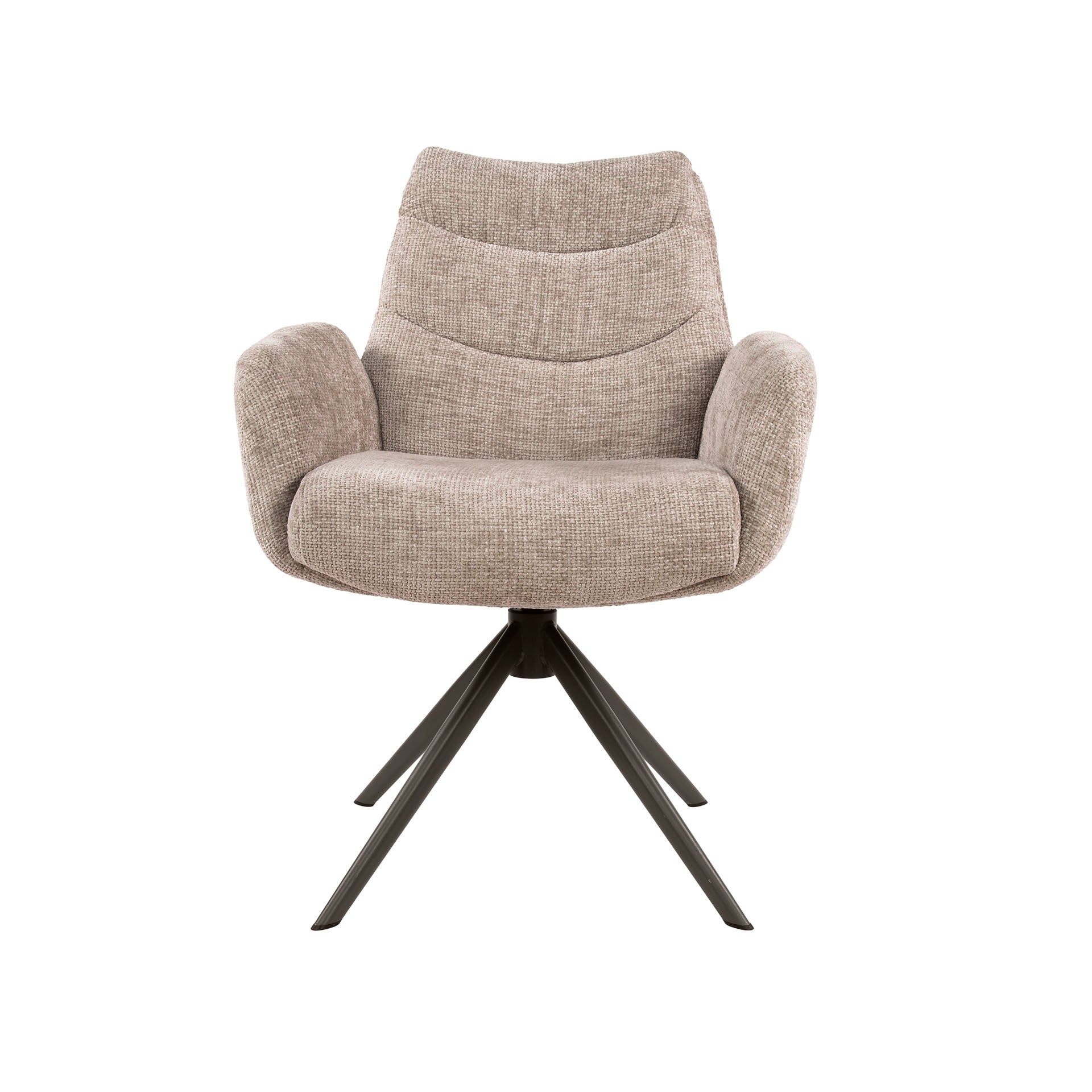 Armstoel Lounge draaibaar verpakt per 2 / Hoven zand-bruin – afbeelding 4