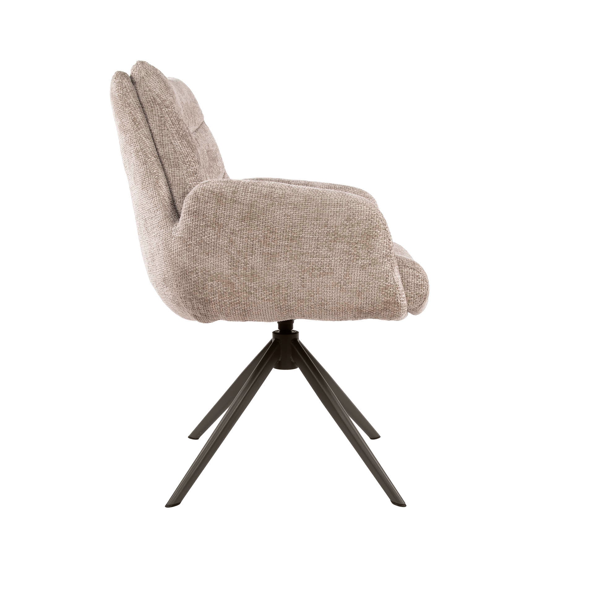 Armstoel Lounge draaibaar verpakt per 2 / Hoven zand-bruin – afbeelding 6