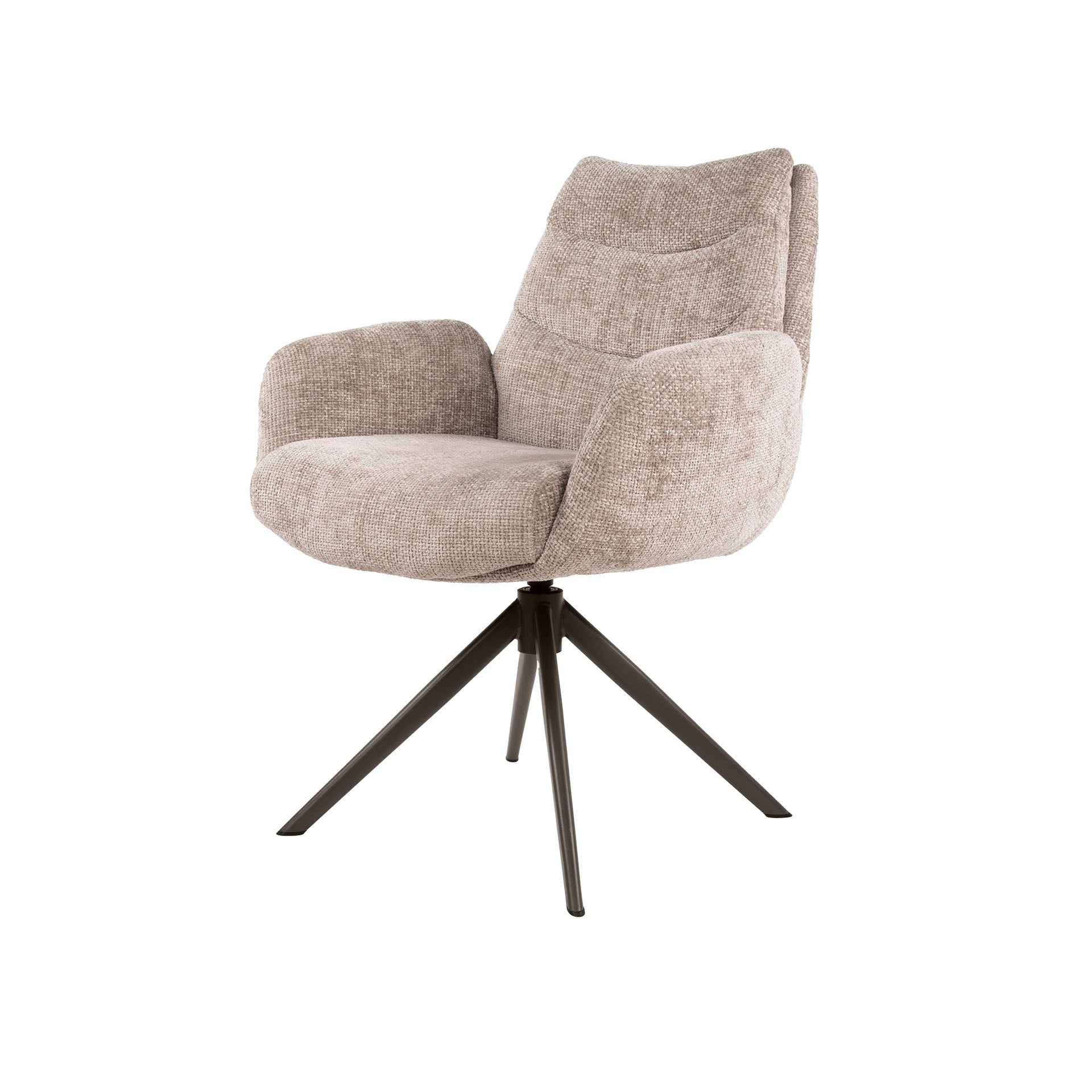 Armstoel Lounge draaibaar verpakt per 2 / Hoven zand-bruin – afbeelding 3