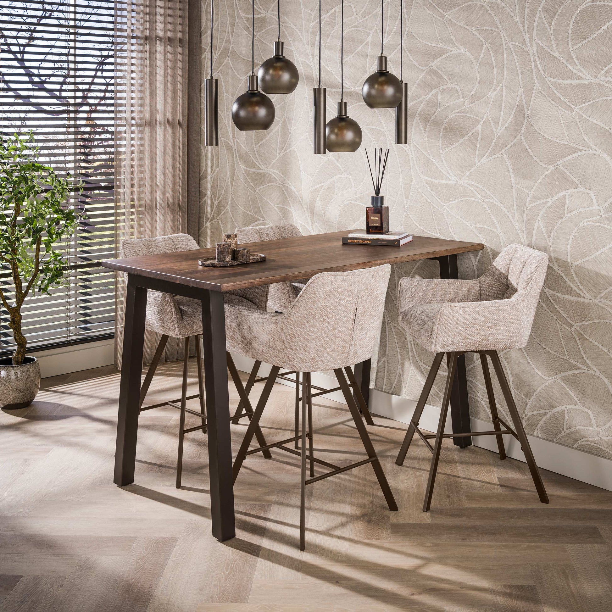 Bartafel Edge Pure 147cm / Massief acacia bruin – afbeelding 1