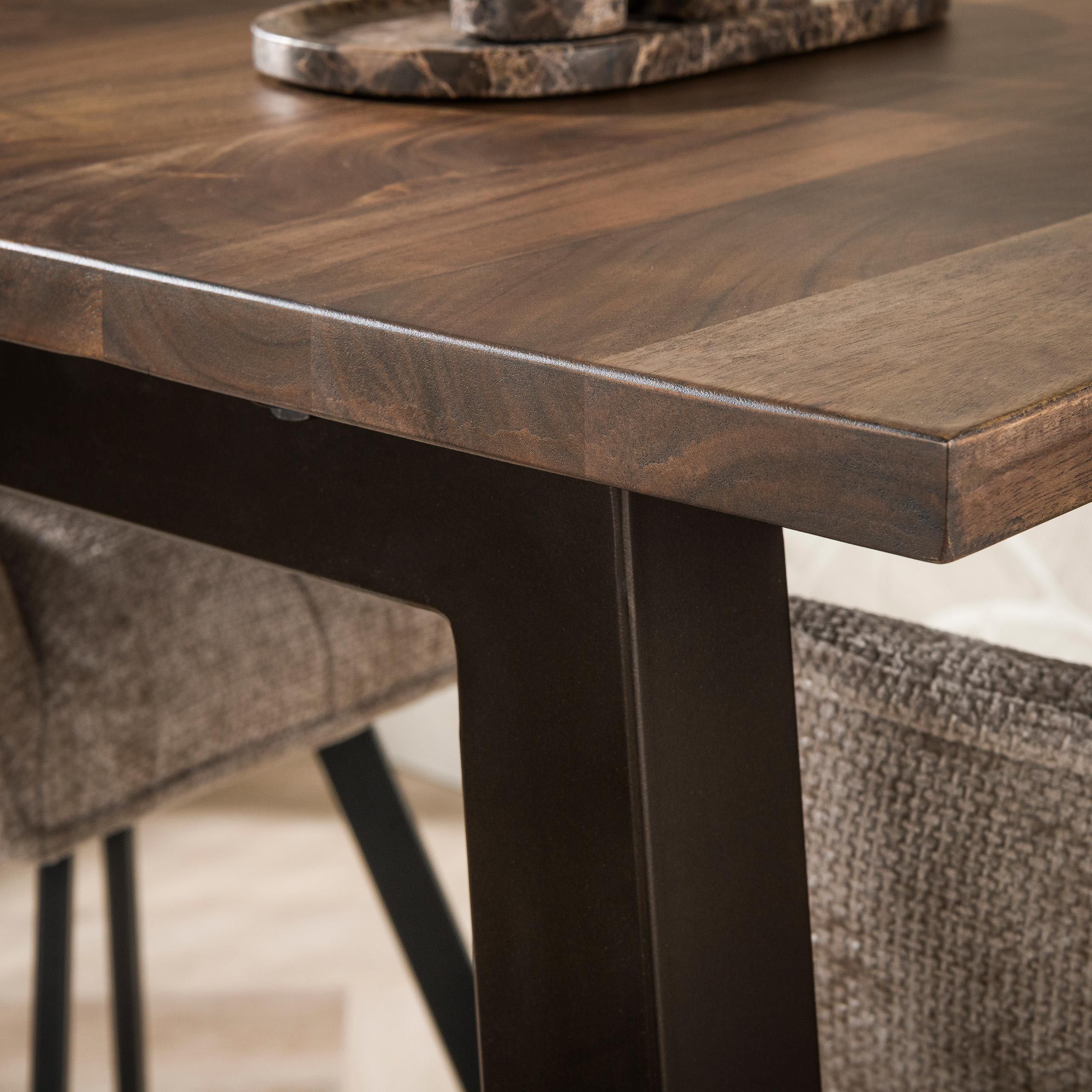 Bartafel Edge Pure 147cm / Massief acacia bruin – afbeelding 2
