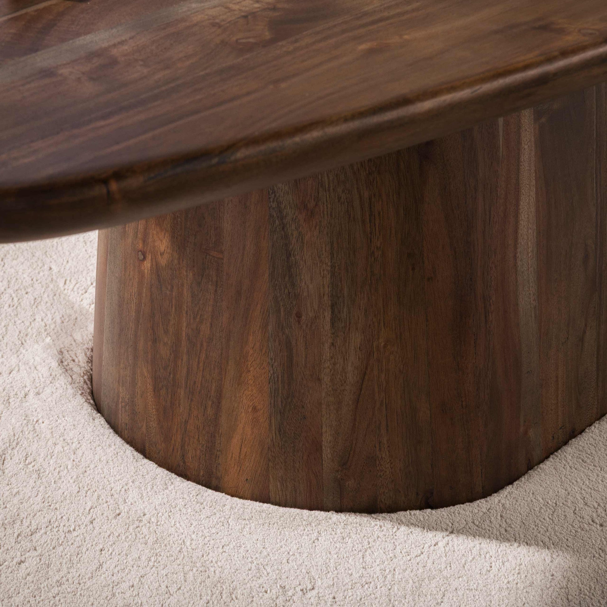 Salontafel Central 135cm / Massief acacia bruin – afbeelding 4