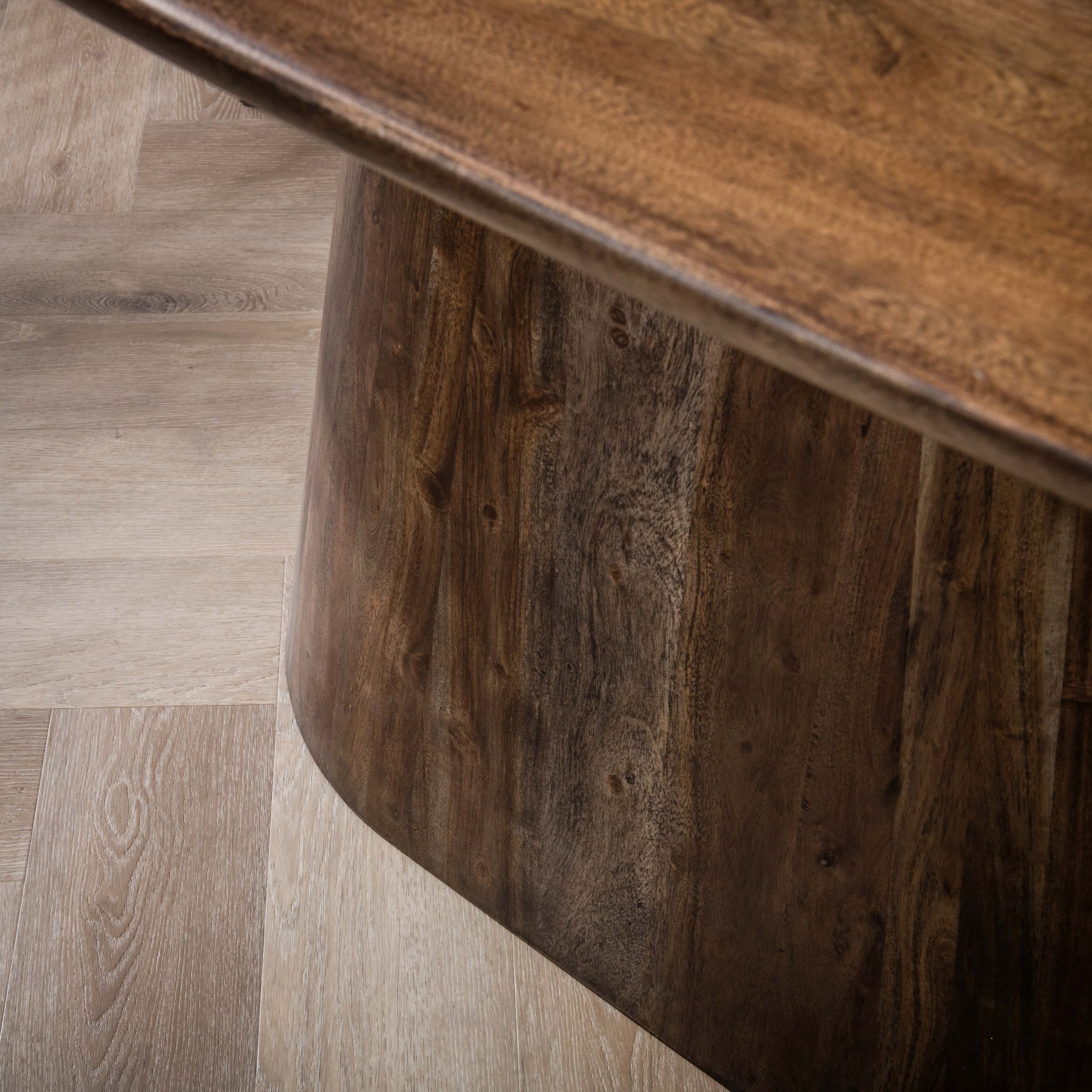 Eettafel Central deens ovaal 180cm / Massief acacia bruin – afbeelding 3