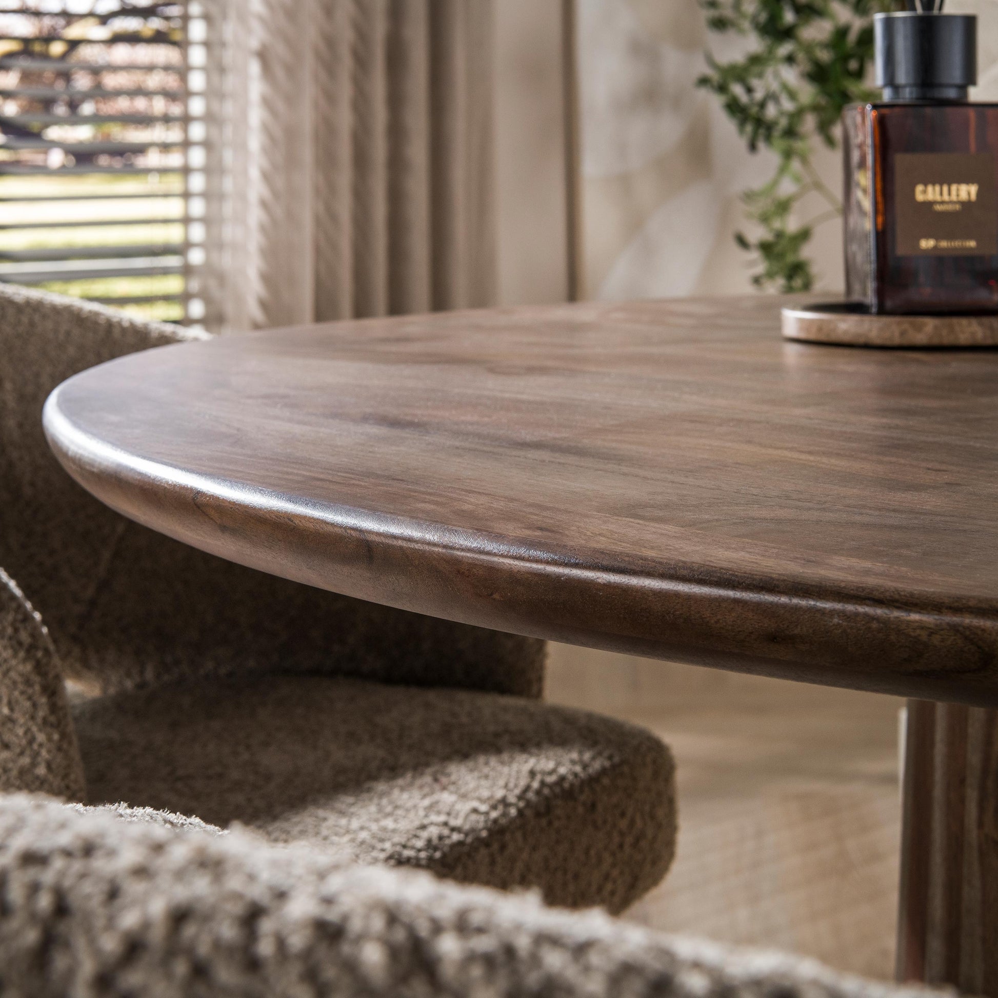 Eettafel Central rond Ø130cm / Massief acacia bruin – afbeelding 5
