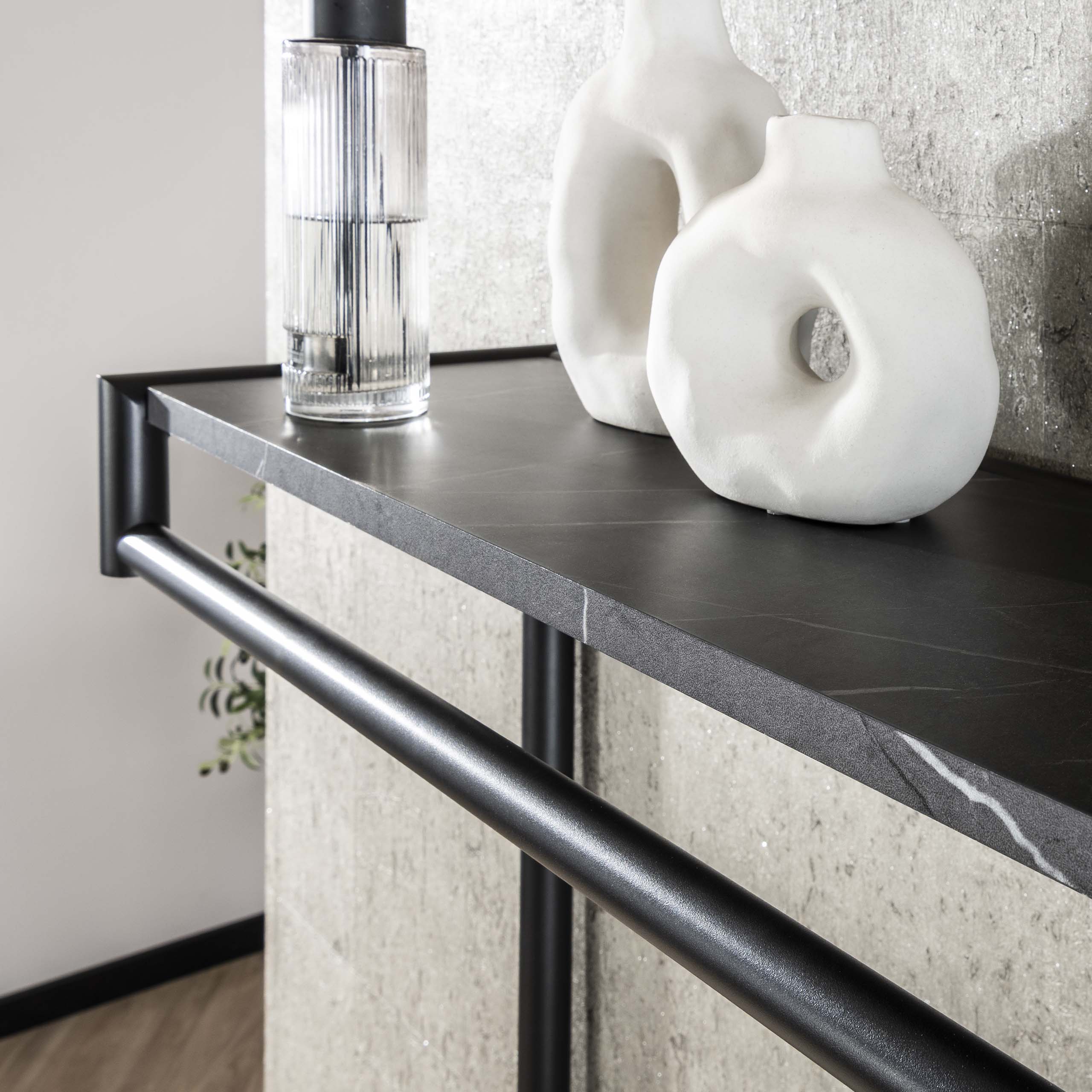 Kapstok Tenaro hoog roede en hoedenplank 2x10 haken / 3D melamine graphite – afbeelding 2