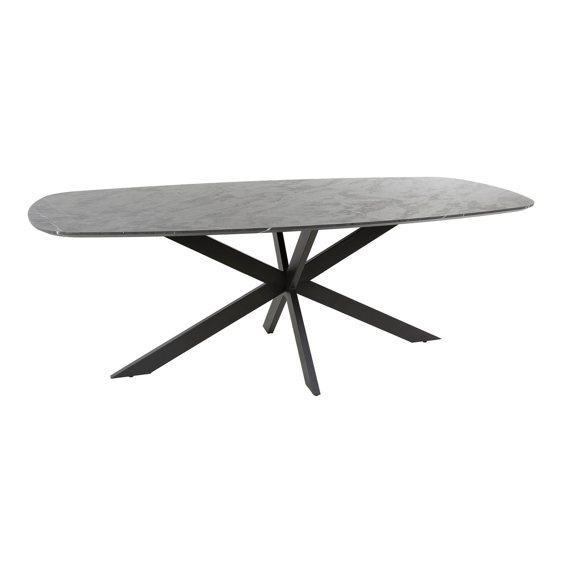 Eettafel Onyx Cross deens ovaal 215cm / 3D melamine graphite – afbeelding 5