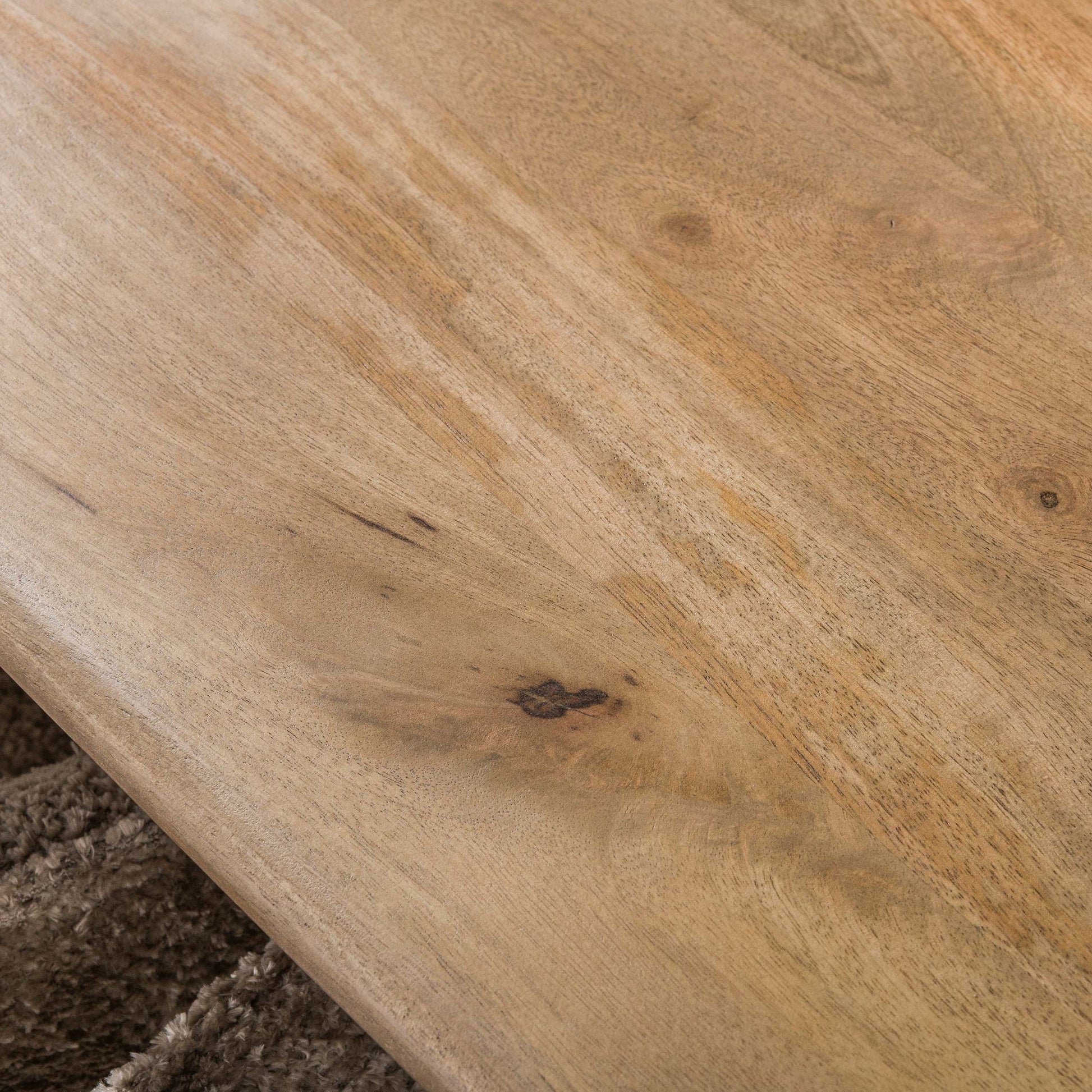 Eettafel Cliff ovale buis 215cm / Massief mango zand – afbeelding 5