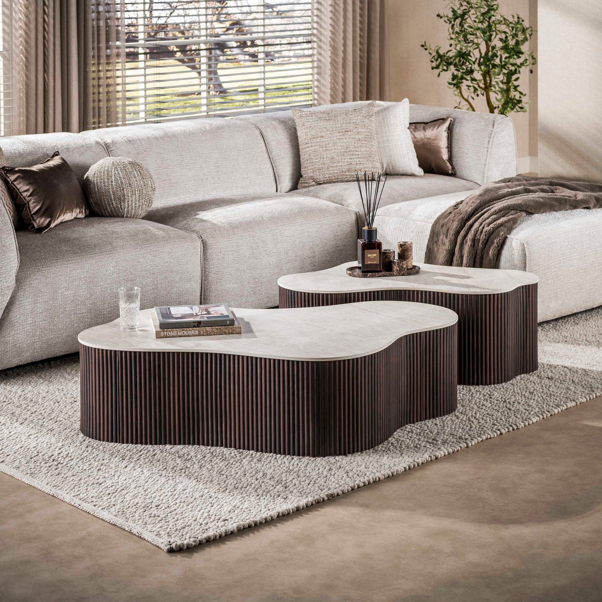 Salontafel Ceramo grande set van 2 / 3D keramiek Taj Mahal – afbeelding 1