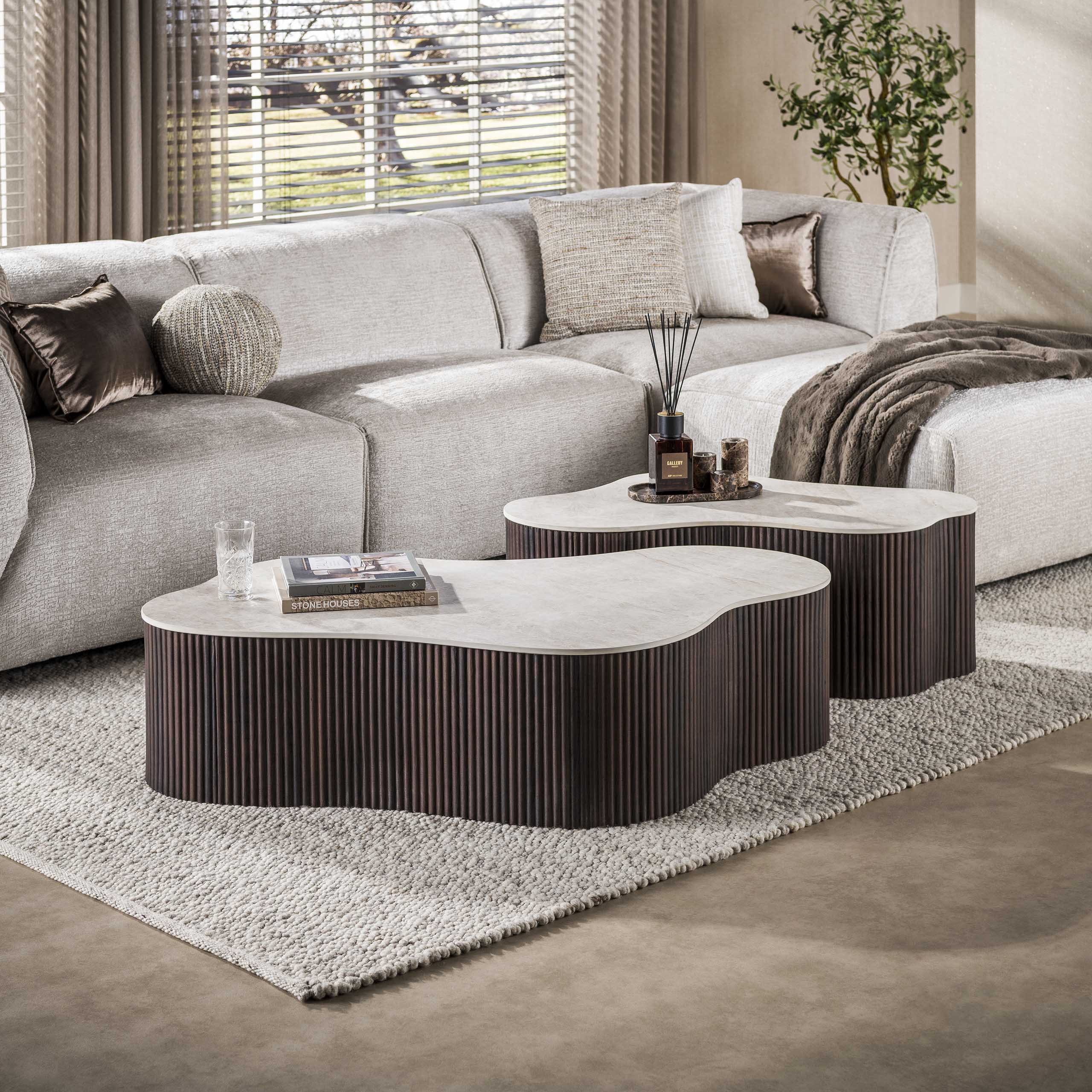 Salontafel Ceramo grande set van 2 / 3D keramiek Taj Mahal – afbeelding 1