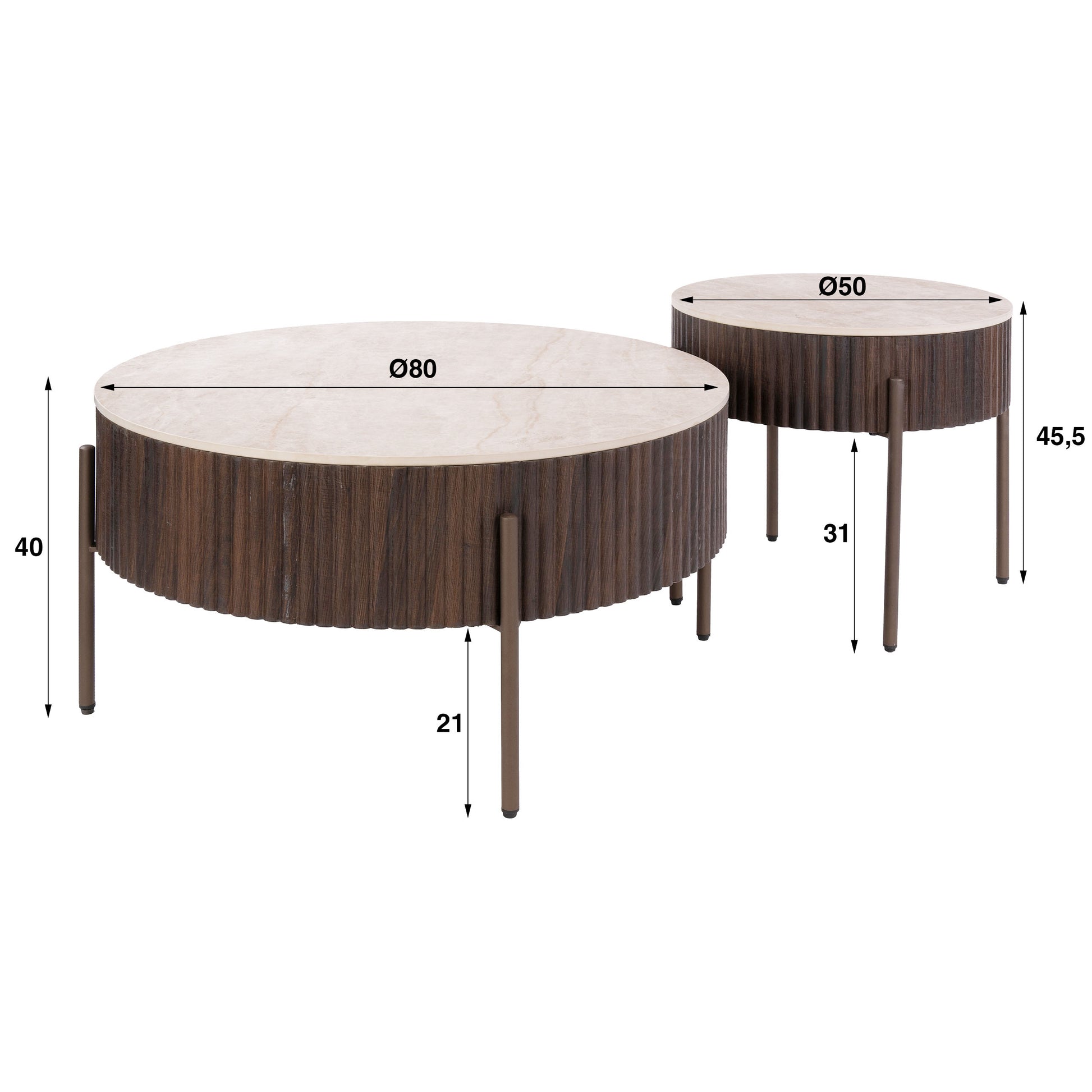 Salontafel Ceramo rond set van 2 / 3D keramiek Taj Mahal – afbeelding 5