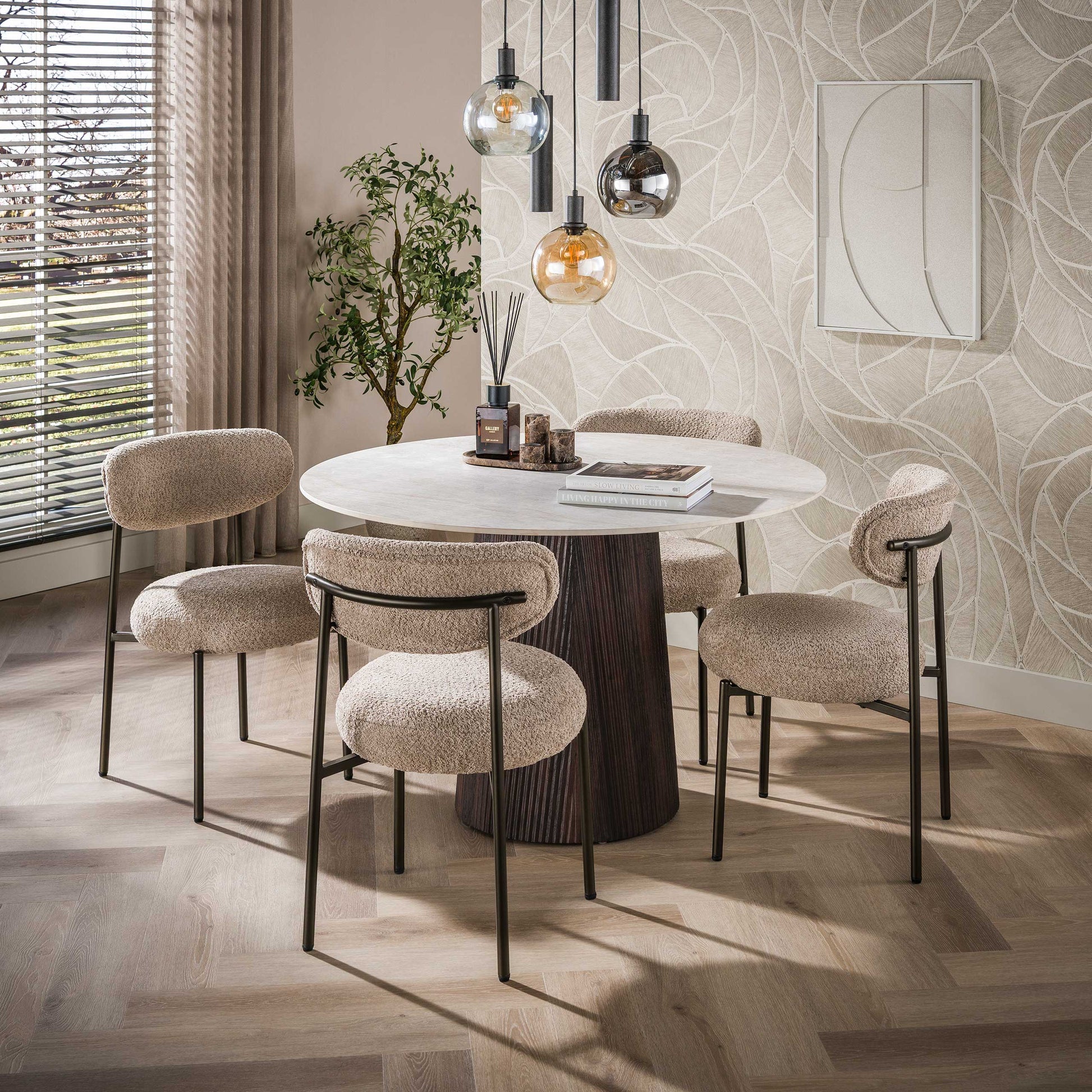Eettafel Ceramo Centro rond Ø120cm / 3D keramiek Taj Mahal – afbeelding 2