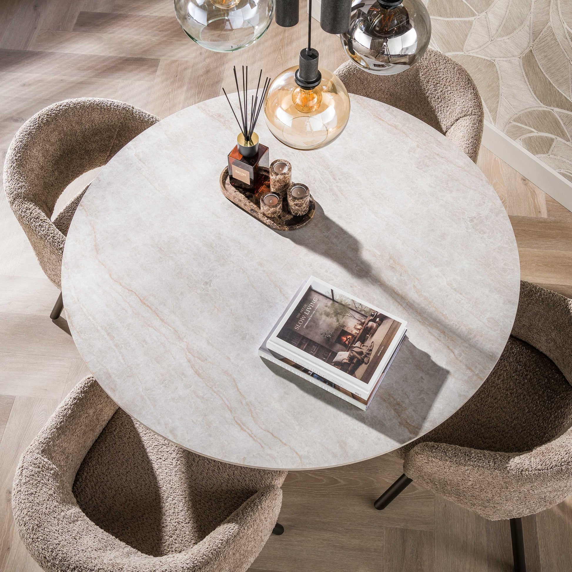 Eettafel Ceramo Centro rond Ø120cm / 3D keramiek Taj Mahal – afbeelding 4