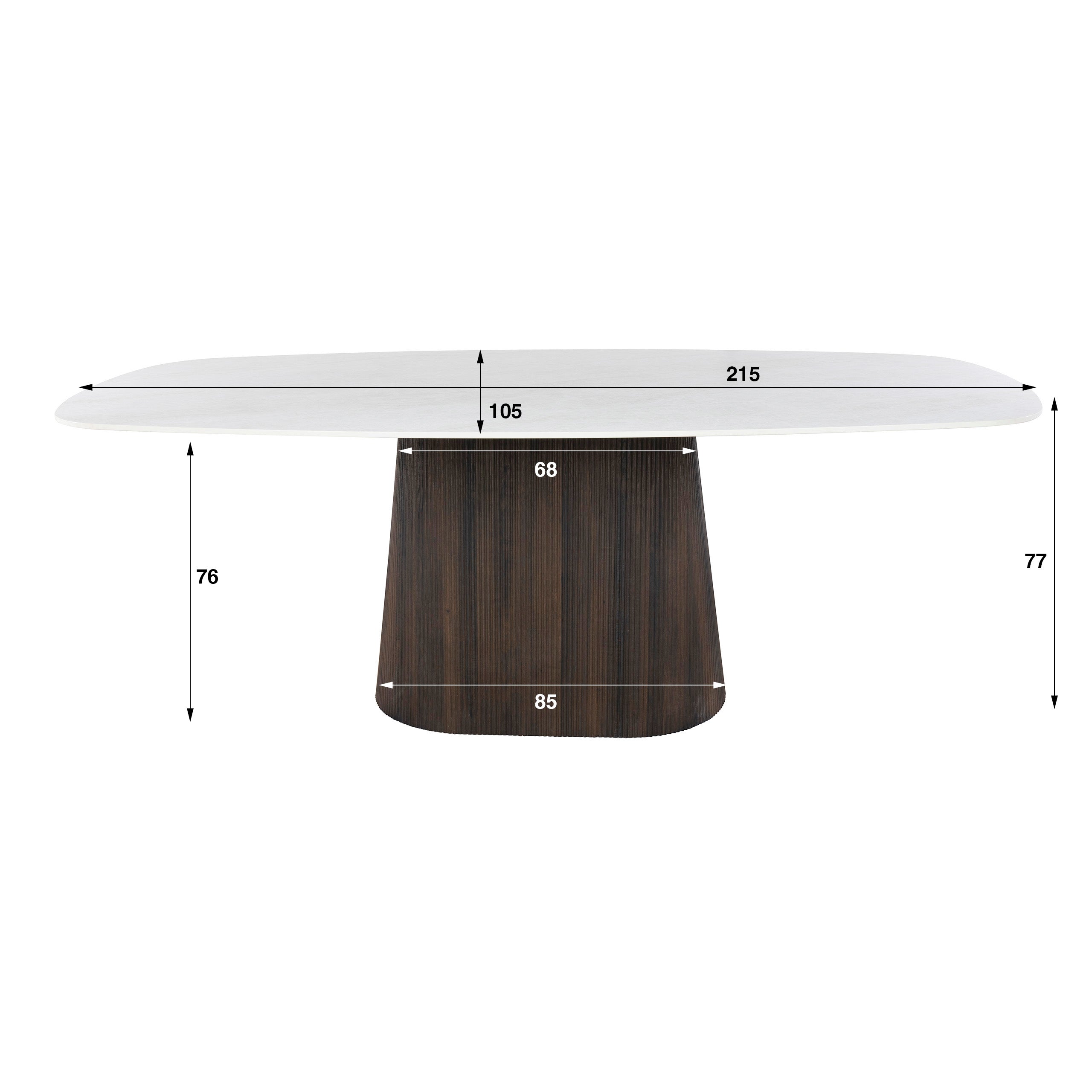 Eettafel Ceramo Centro deens ovaal 215cm / 3D keramiek Taj Mahal – afbeelding 7