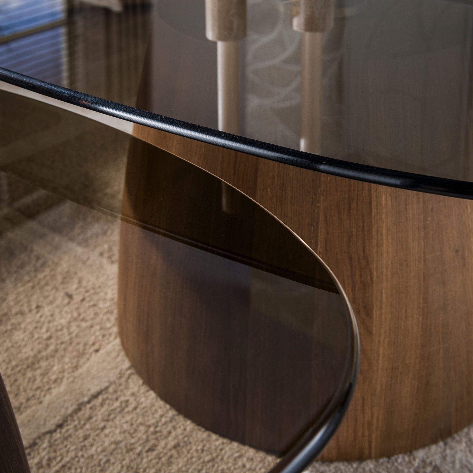 Salontafel Tinto driehoekig set van 2 / Brons glas – afbeelding 3