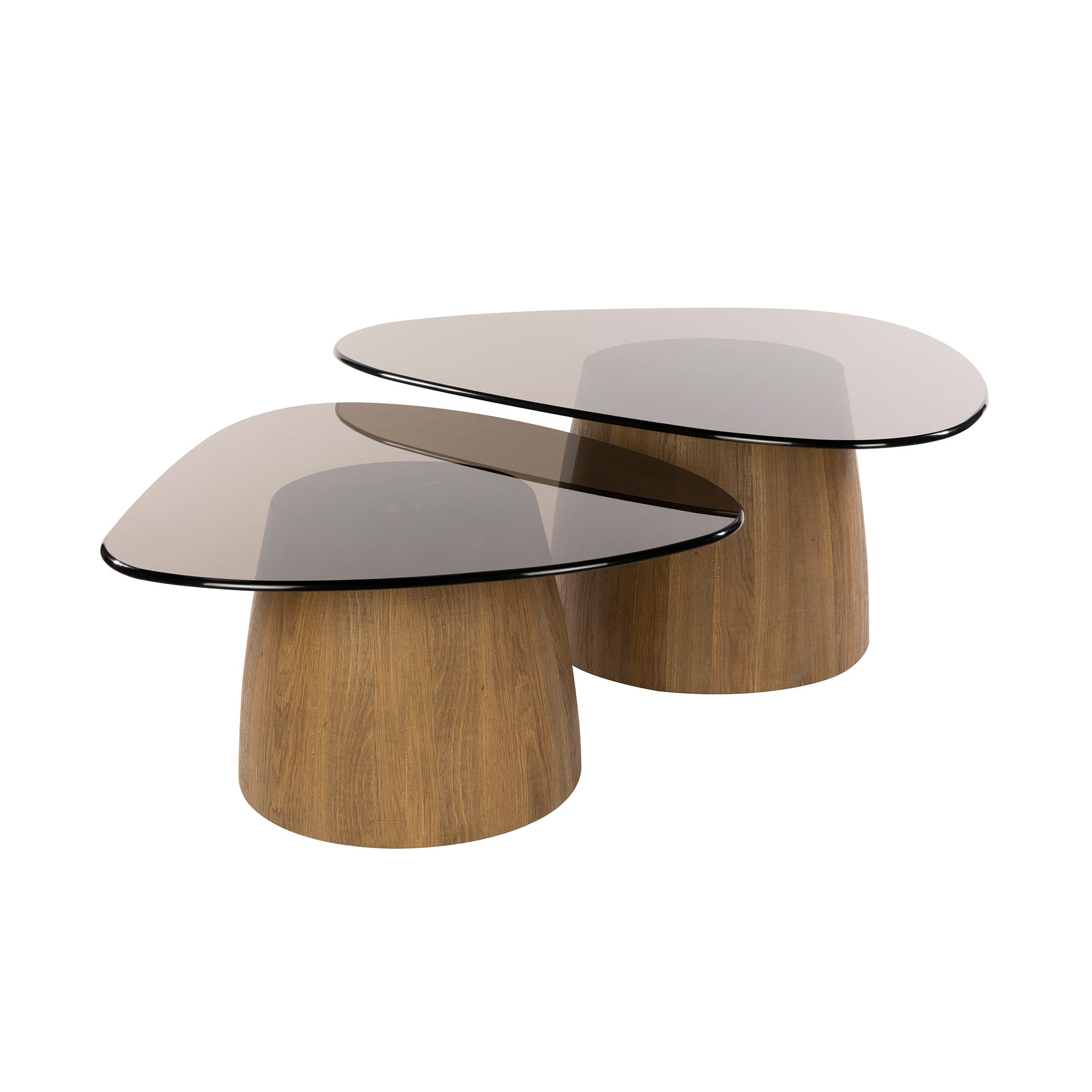 Salontafel Tinto driehoekig set van 2 / Brons glas – afbeelding 7
