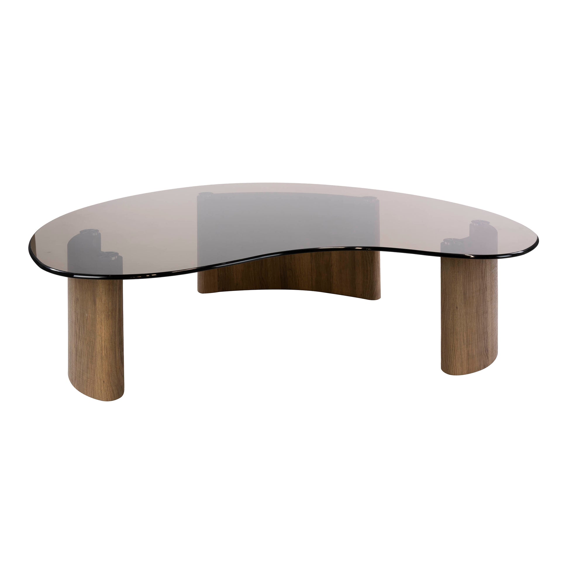 Salontafel Tinto organisch 130cm / Brons glas – afbeelding 4