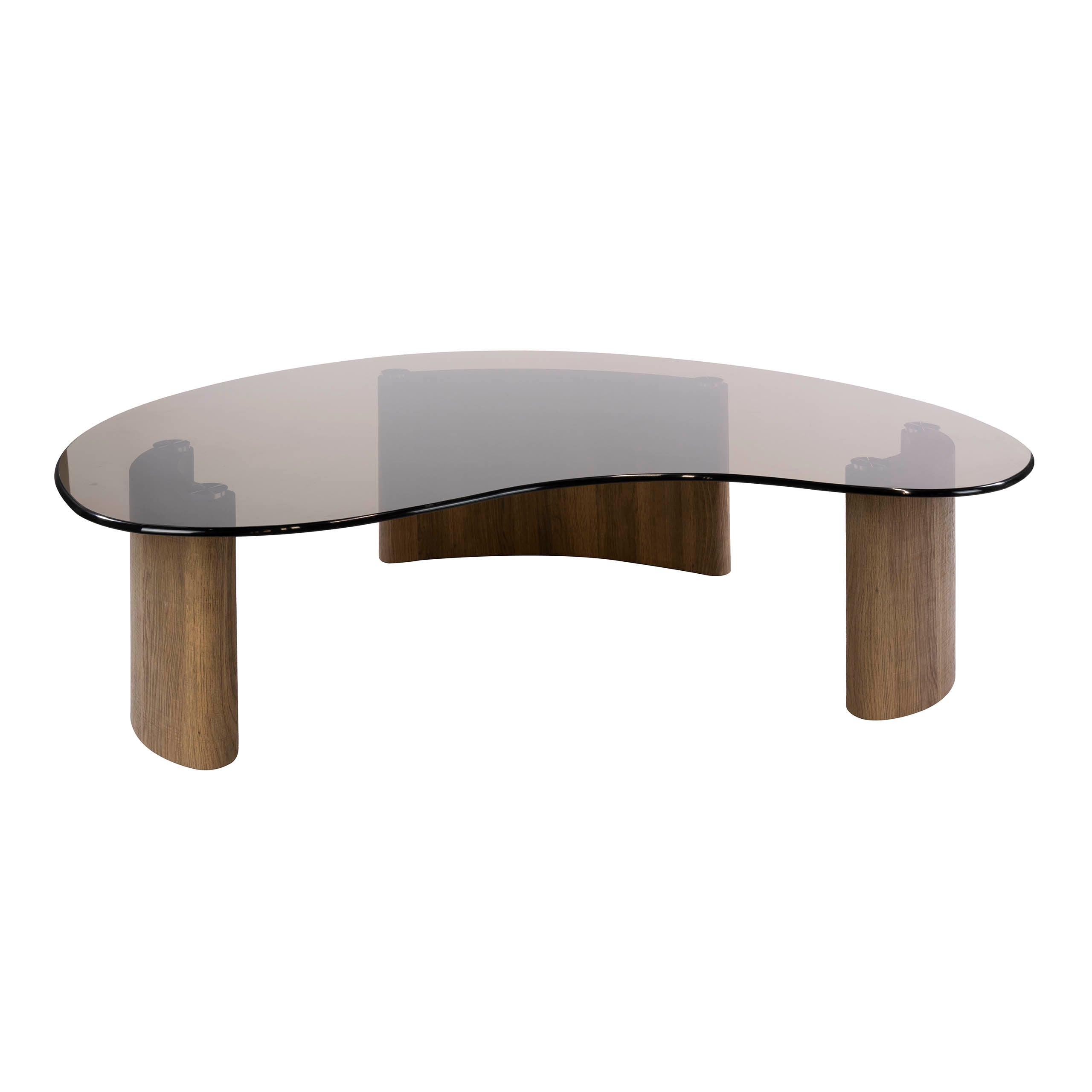 Salontafel Tinto organisch 130cm / Brons glas – afbeelding 4