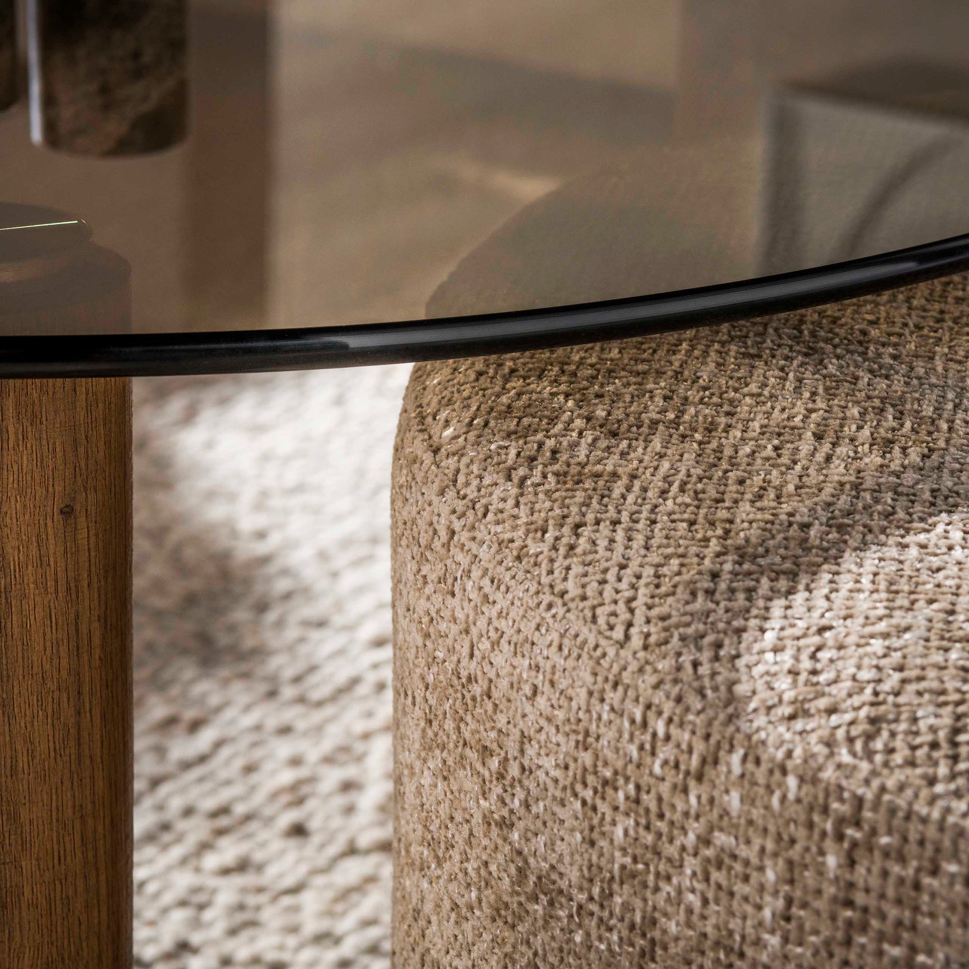 Salontafel Tinto poef set van 2 / Brons glas – afbeelding 3