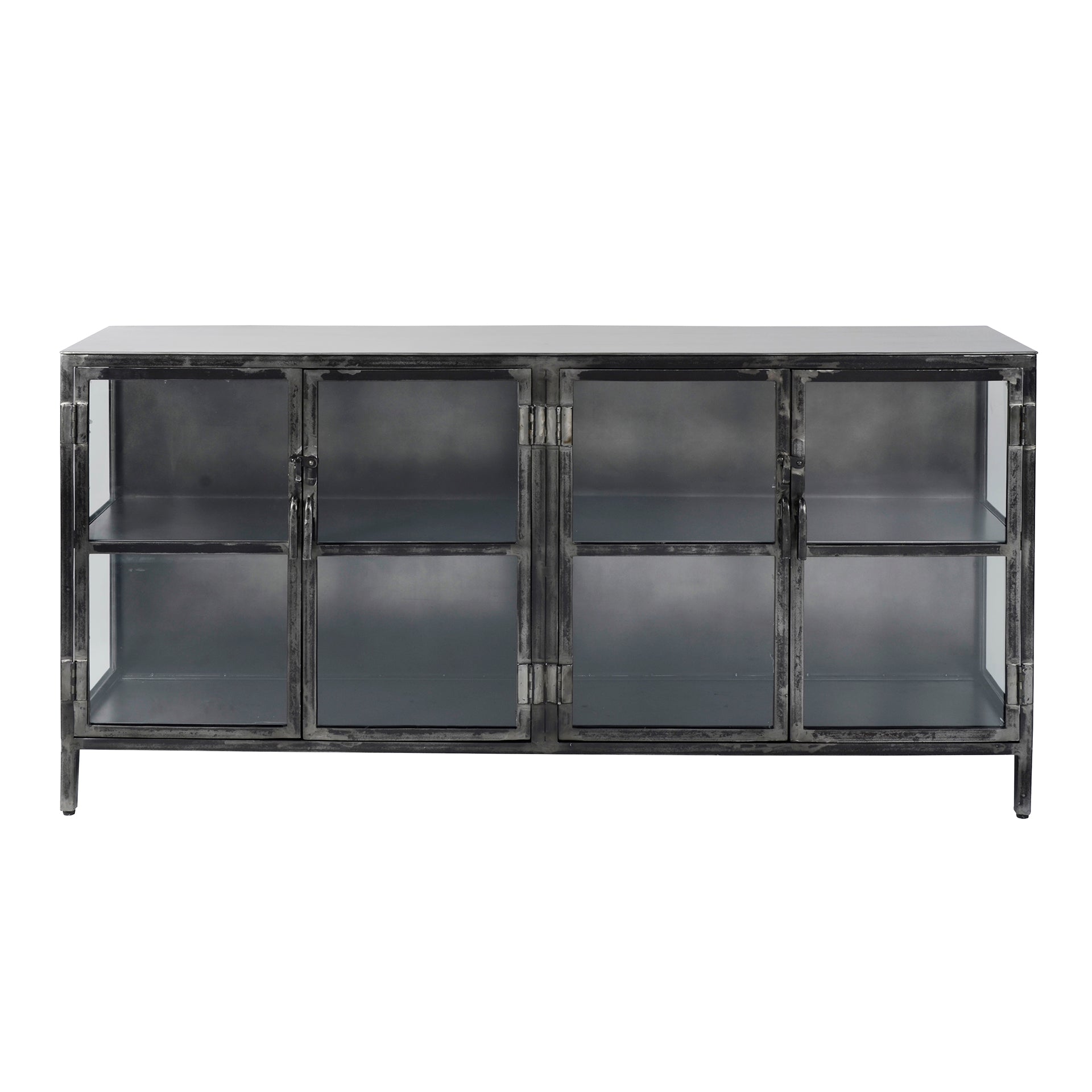 Dressoir Rift Metal 4 deuren / Gunmetal – afbeelding 6