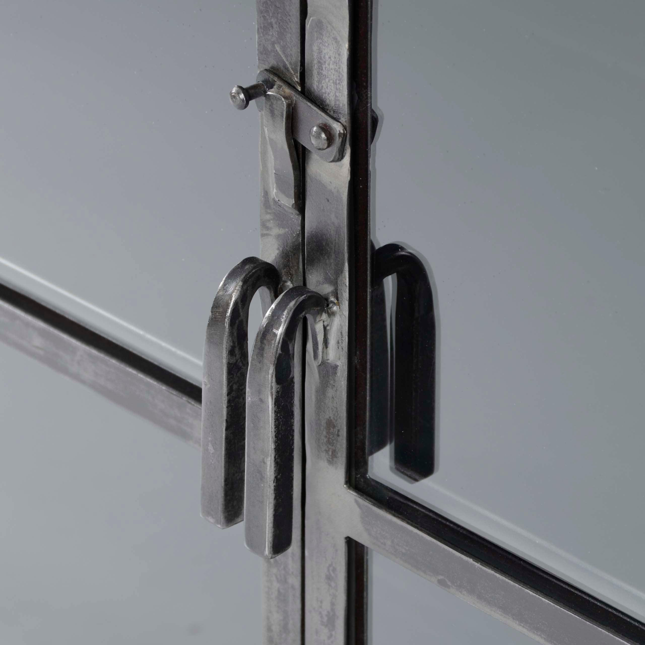 Dressoir Rift Metal 4 deuren / Gunmetal – afbeelding 2