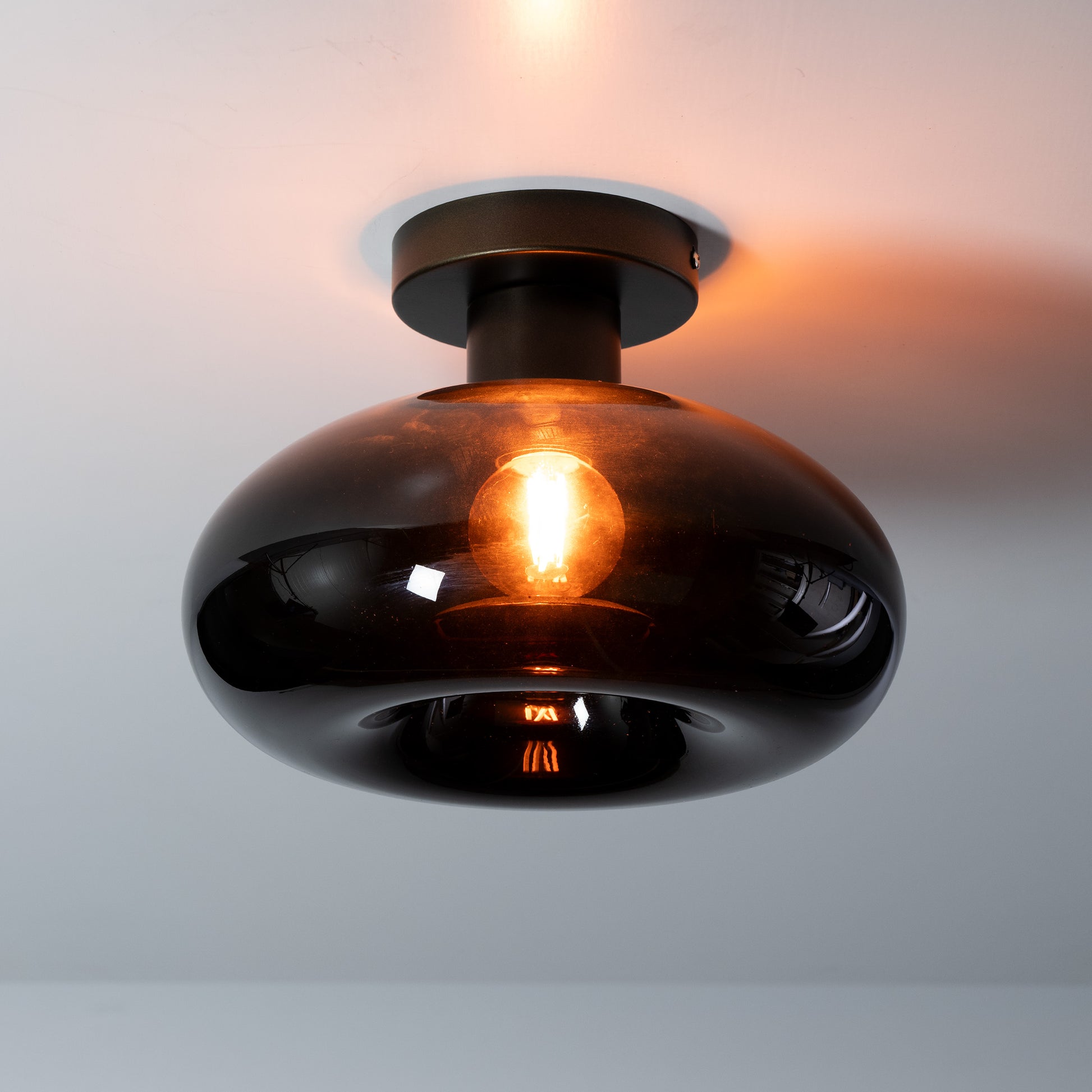 Plafondlamp Soll 1-lichts / Sienna bruin – afbeelding 1