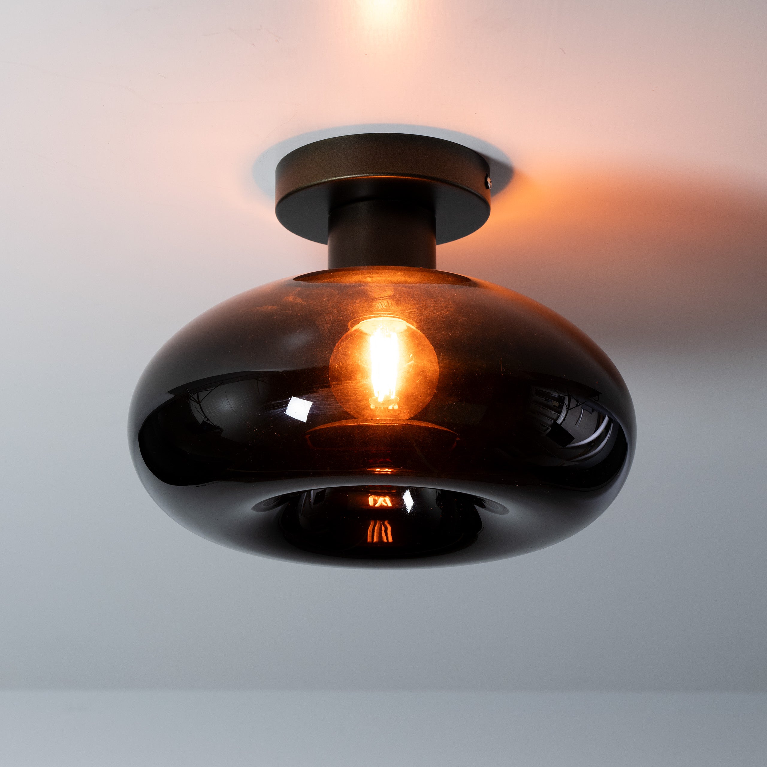 Plafondlamp Soll 1-lichts / Sienna bruin – afbeelding 1