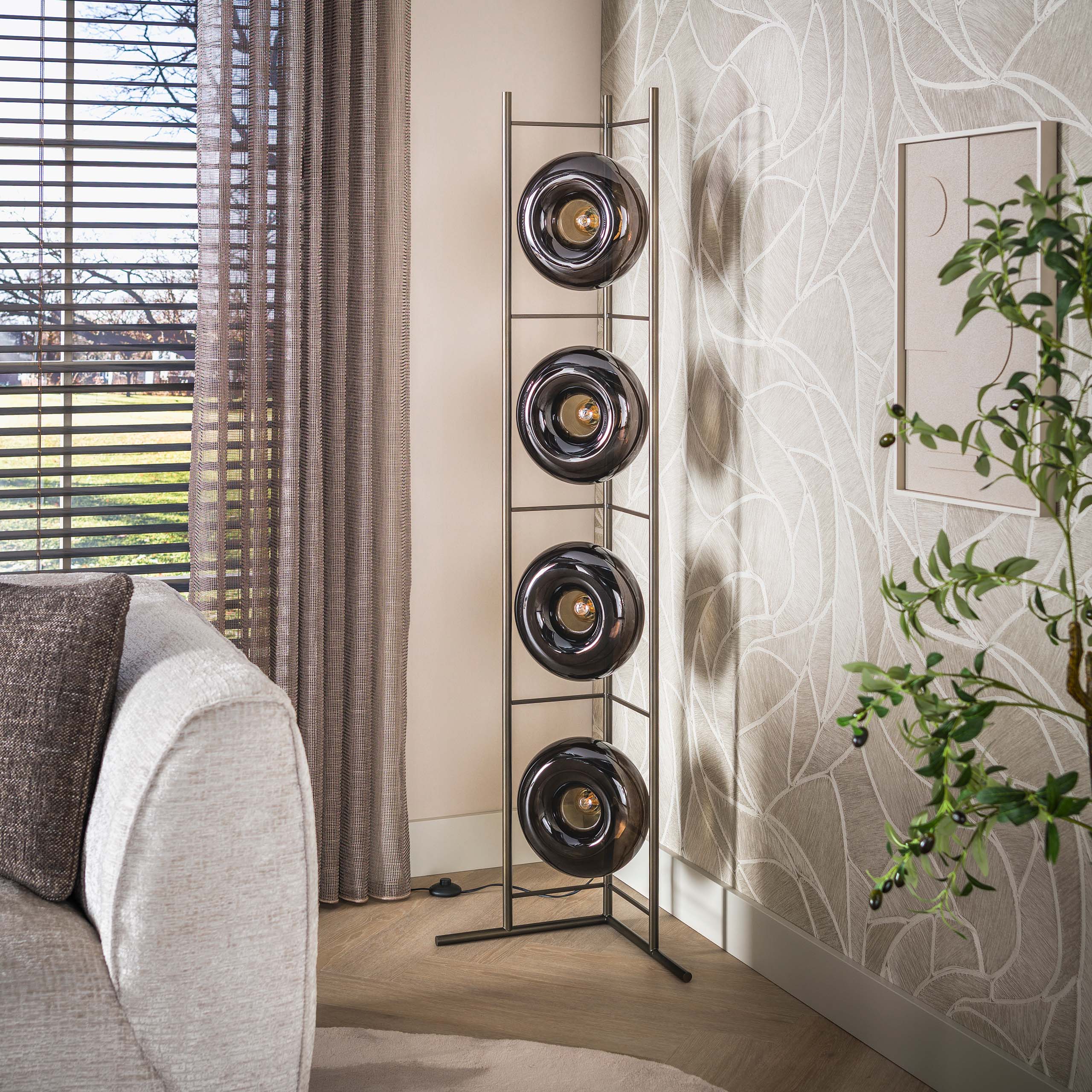 Vloerlamp Soll 4-lichts / Sienna bruin – afbeelding 2